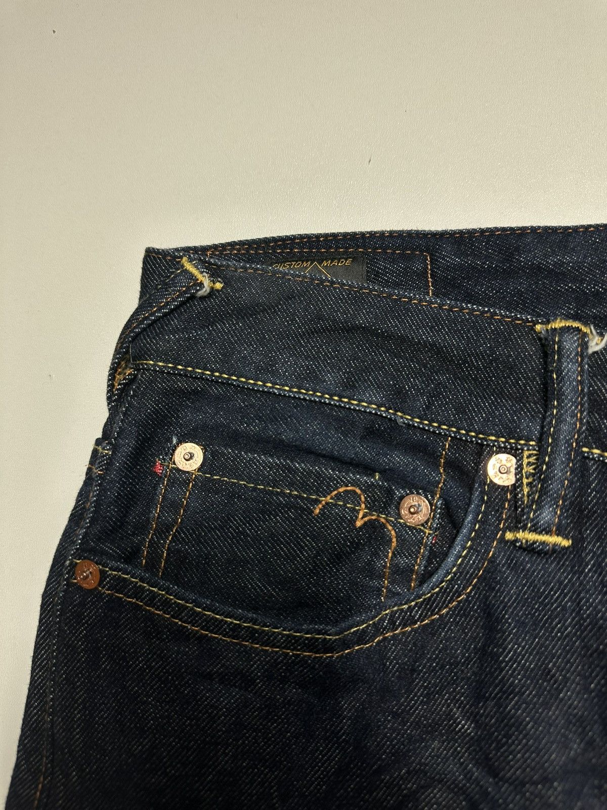 Evisu Vintage Evisu Big Daicock Face Slevedge Jeans Size US 31 - 10 Thumbnail