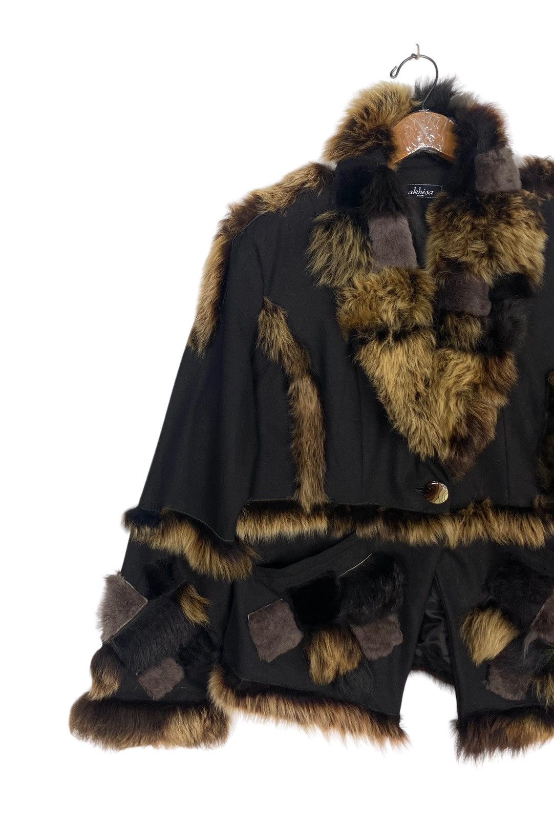 Vintage Rare‼️ Akhesa France Faux Fur Coat Made in Turkey Size M / US 6-8 / IT 42-44 - 3 Thumbnail