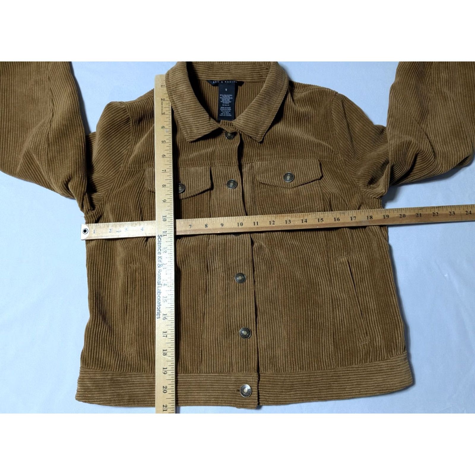 Vintage ZAC & RACHEL Women Small Brown Button Cropped Corduroy Jacket Size S / US 4 / IT 40 - 6 Thumbnail