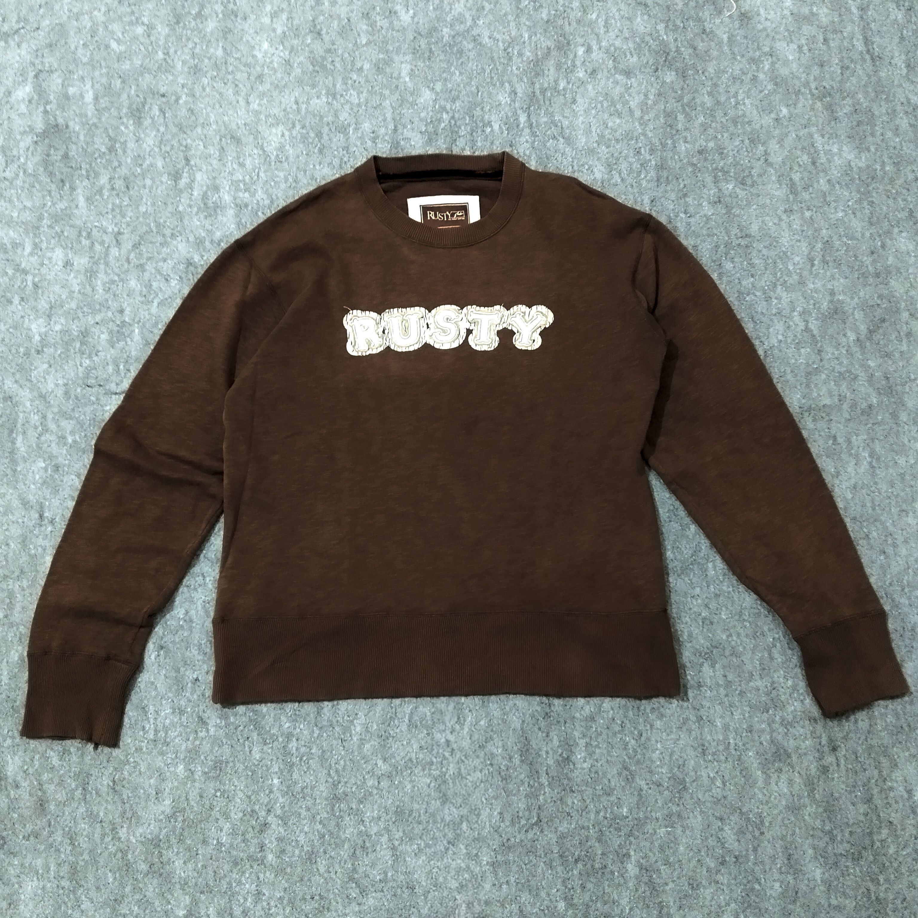 Rusty × Vintage 🔥 90s RUSTY All About Surfing Crewneck Sweatshirt 🔥 Size US L / EU 52-54 / 3 - 2 Thumbnail
