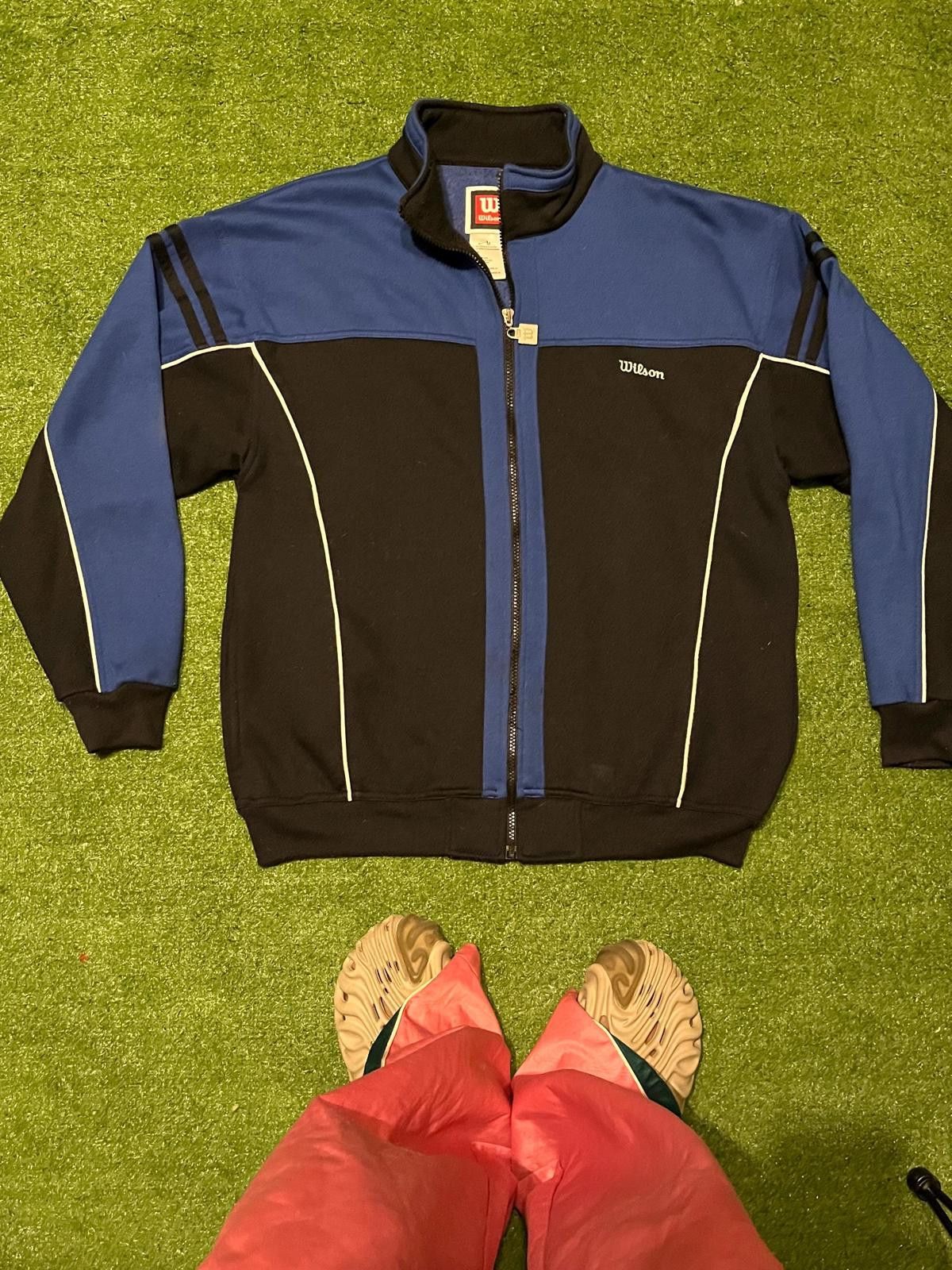Wilson Wilson Men's Track Jacket Blue and Black Medium Size S / US 4 / IT 40 - 1 Thumbnail