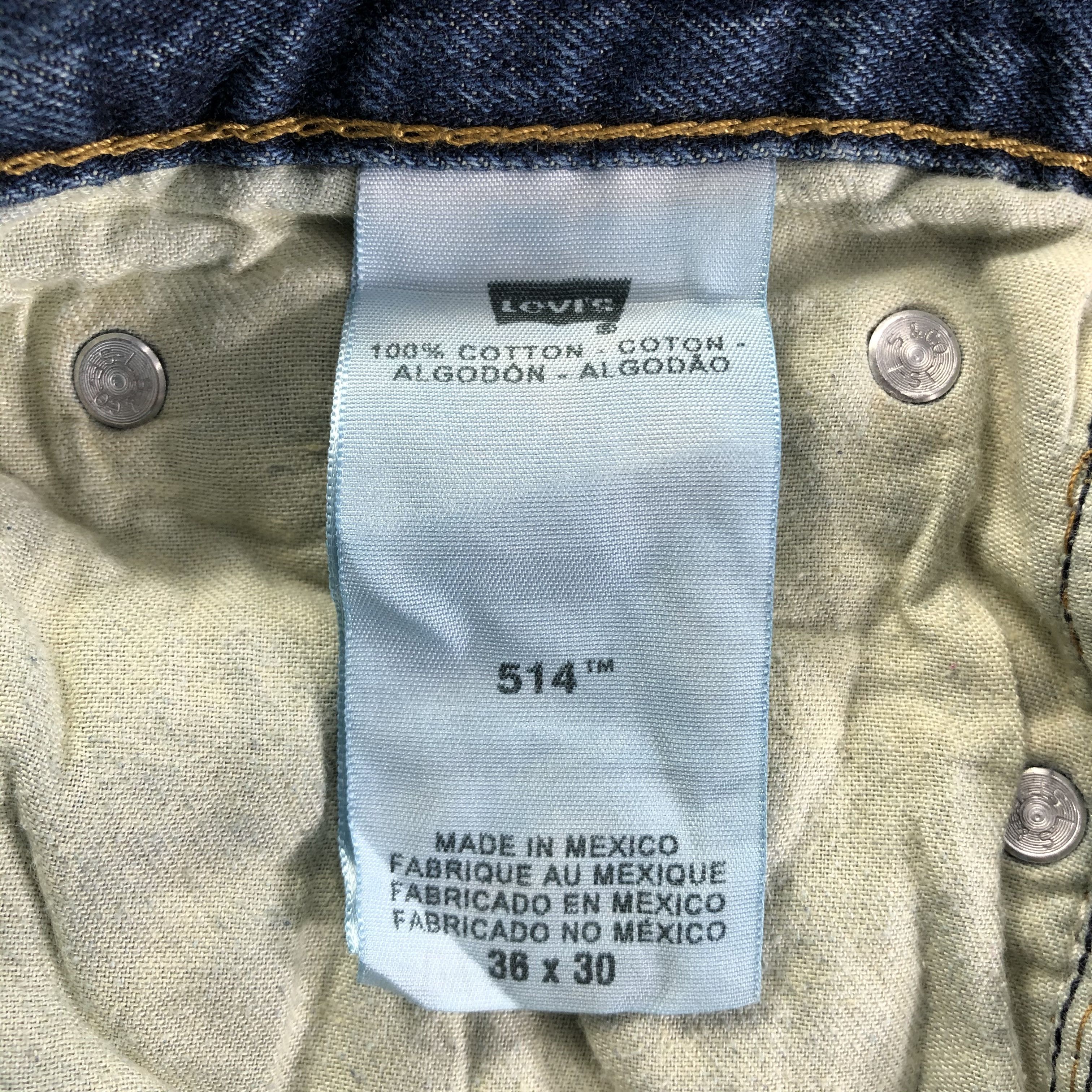 Levi's Vintage Blue Wash Levis 514 Jeans-J4116 Size US 36 / EU 52 - 10 Thumbnail