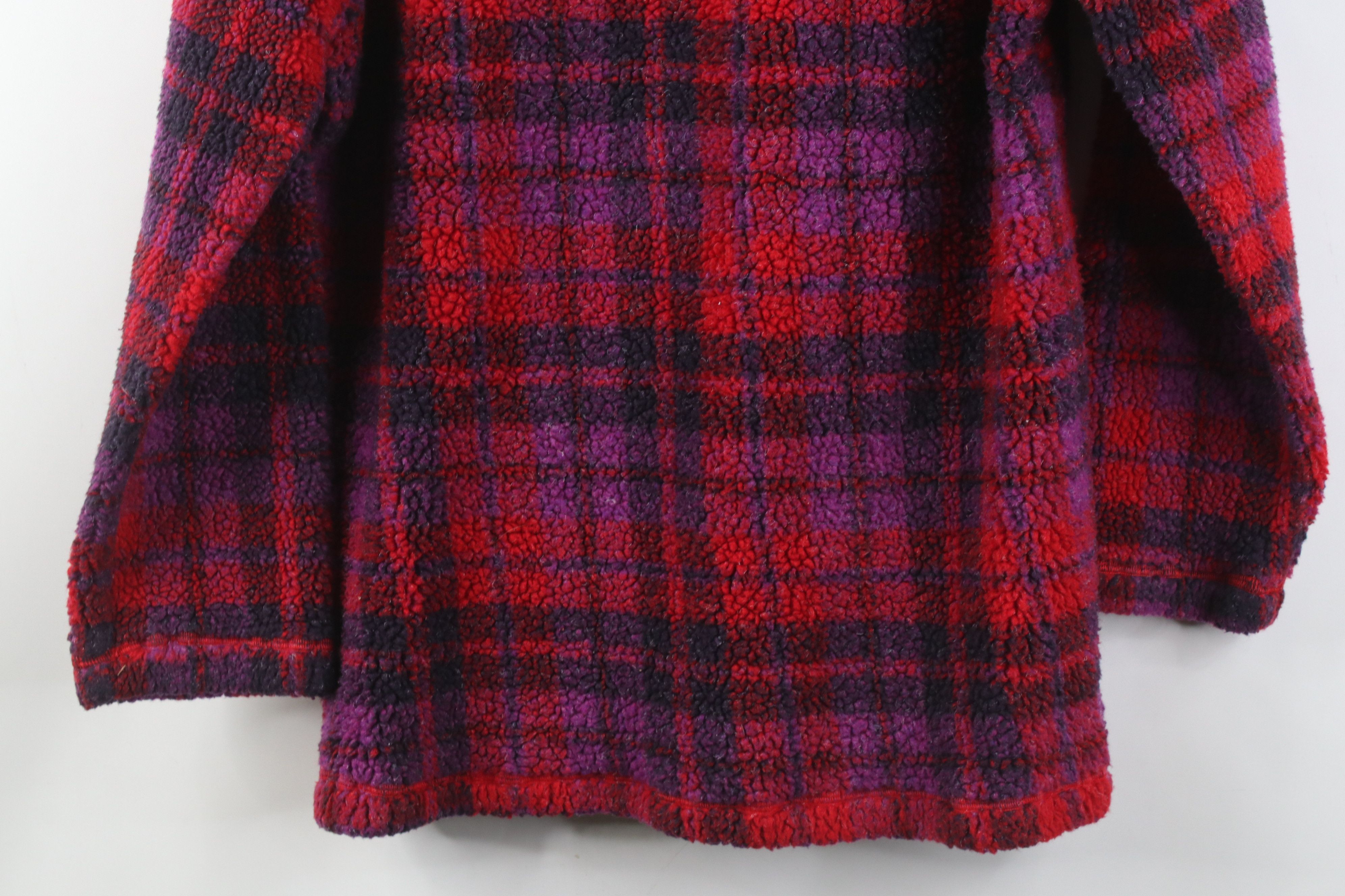 Vintage Vintage 90s Streetwear Deep Pile Fleece 1/4 Zip Hoodie USA Size S / US 4 / IT 40 - 11 Thumbnail