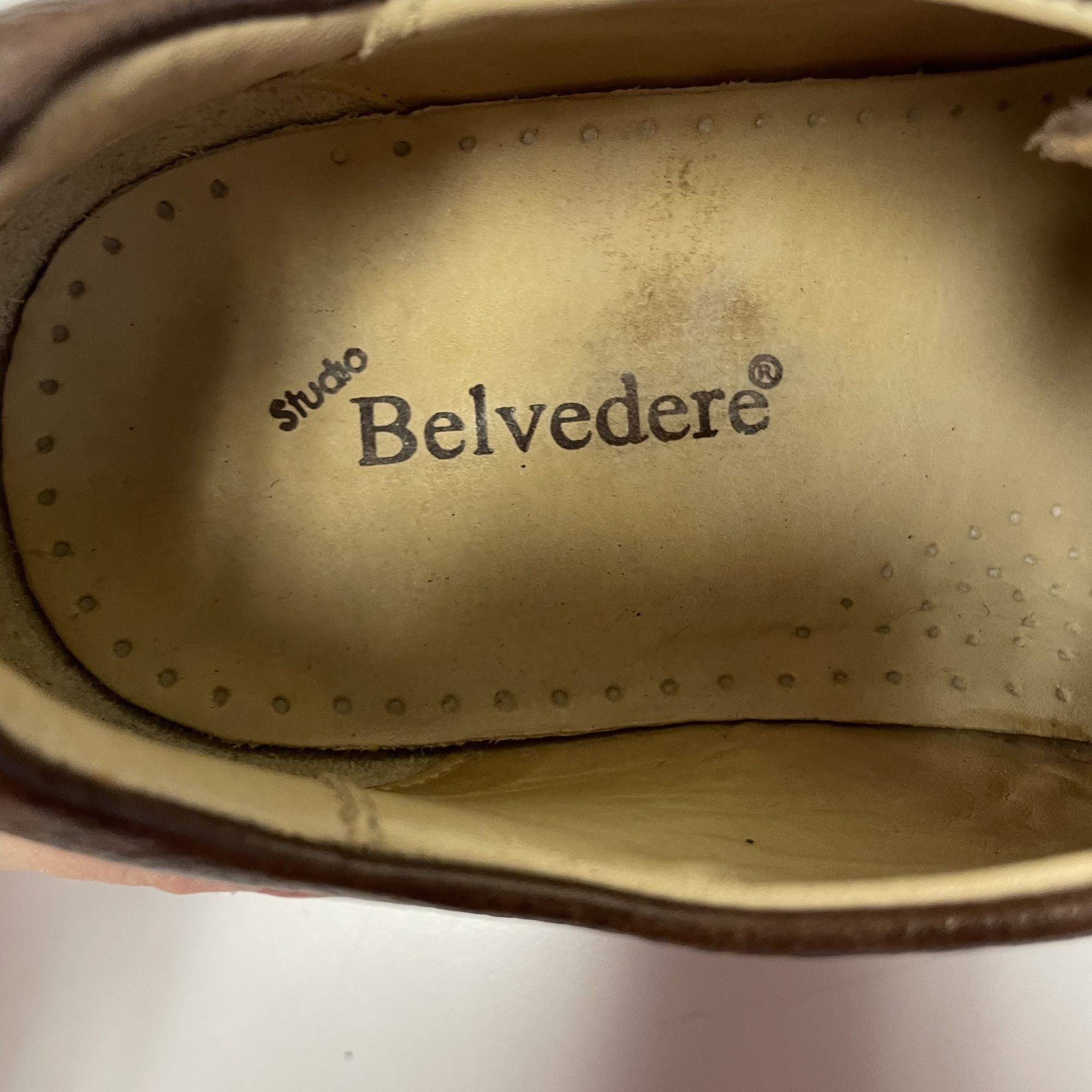 Belvedere Vtg Belvedere Baybridge Brown PEBBLED Leather Oxford Shoes Size US 9 / EU 42 - 7 Thumbnail