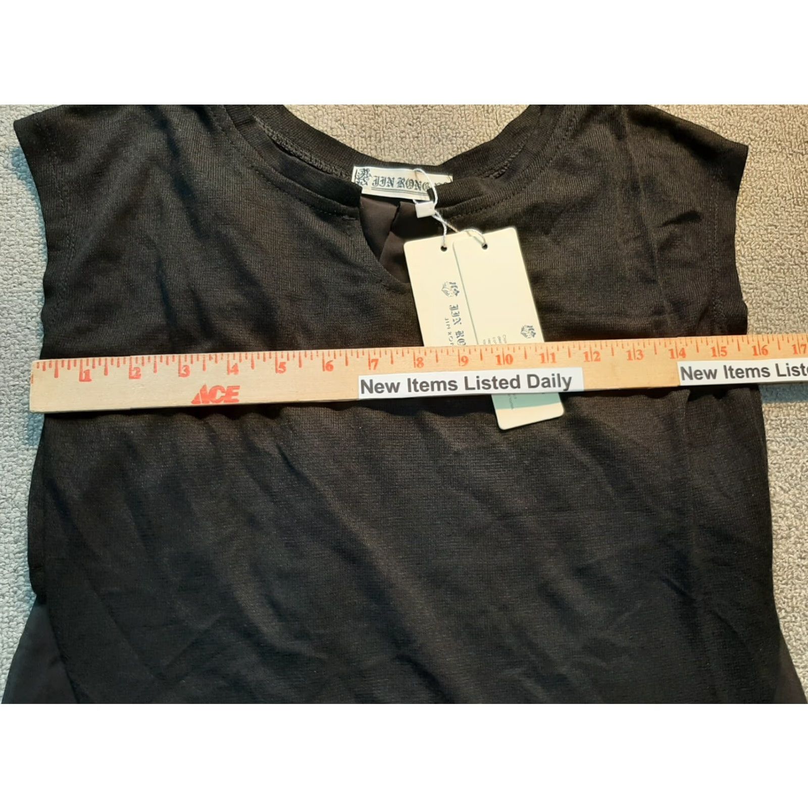 Vintage Jin Fang Rong Womens M Top Sleeveless Black NEW Casual Cardigan Medium M Womens Size M / US 6-8 / IT 42-44 - 4 Thumbnail