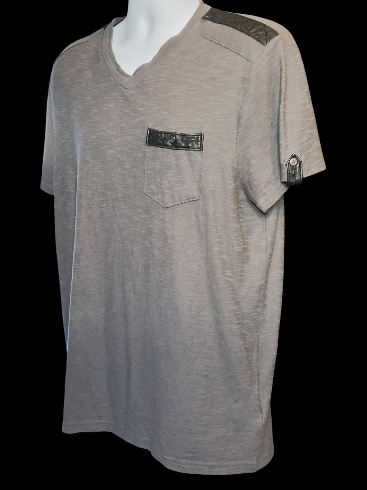 Rock & Republic Rock & Republic Men's Gray V-Neck Activewear T-Shirt Size US M / EU 48-50 / 2 - 5 Thumbnail