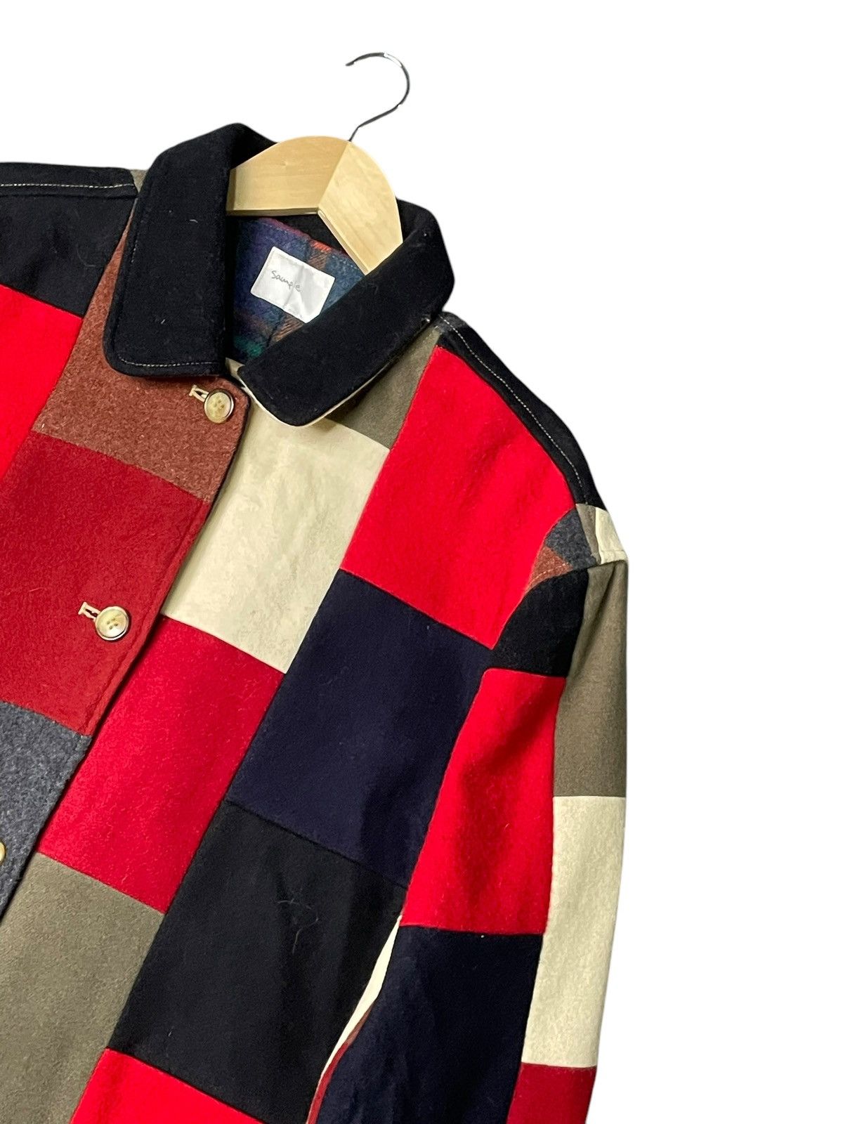 Japanese Brand × Vintage SAMPLE Brand Colour-Block Wool Jacket (74) Size US S / EU 44-46 / 1 - 2 Thumbnail