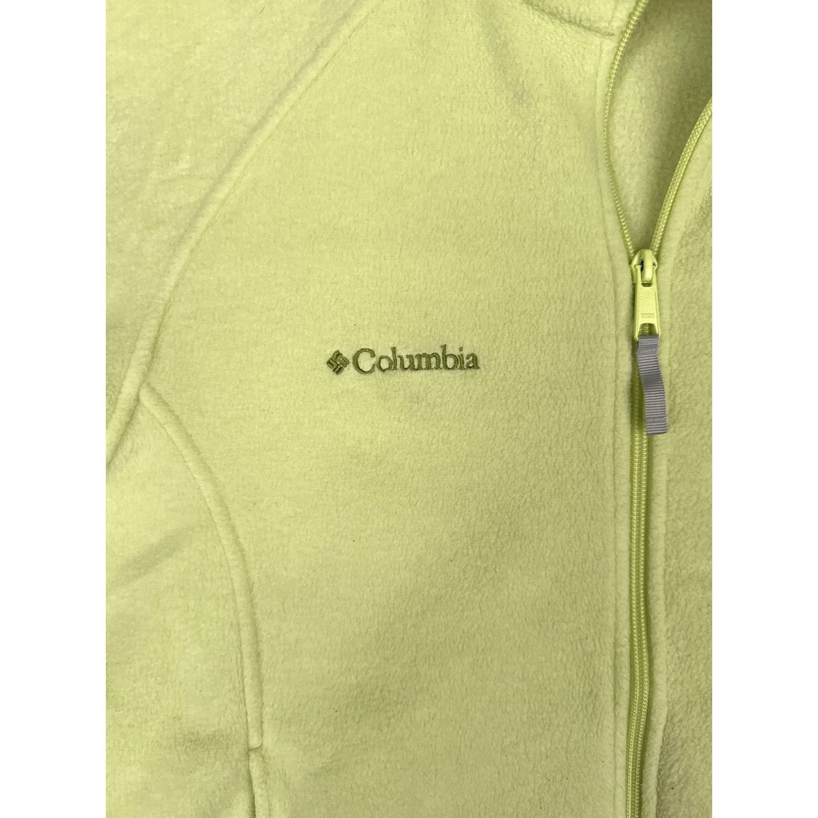 Vintage Columbia Fleece Jacket Womens Medium Yellow Full Zip Pockets Hiking Outdoor Size M / US 6-8 / IT 42-44 - 6 Thumbnail