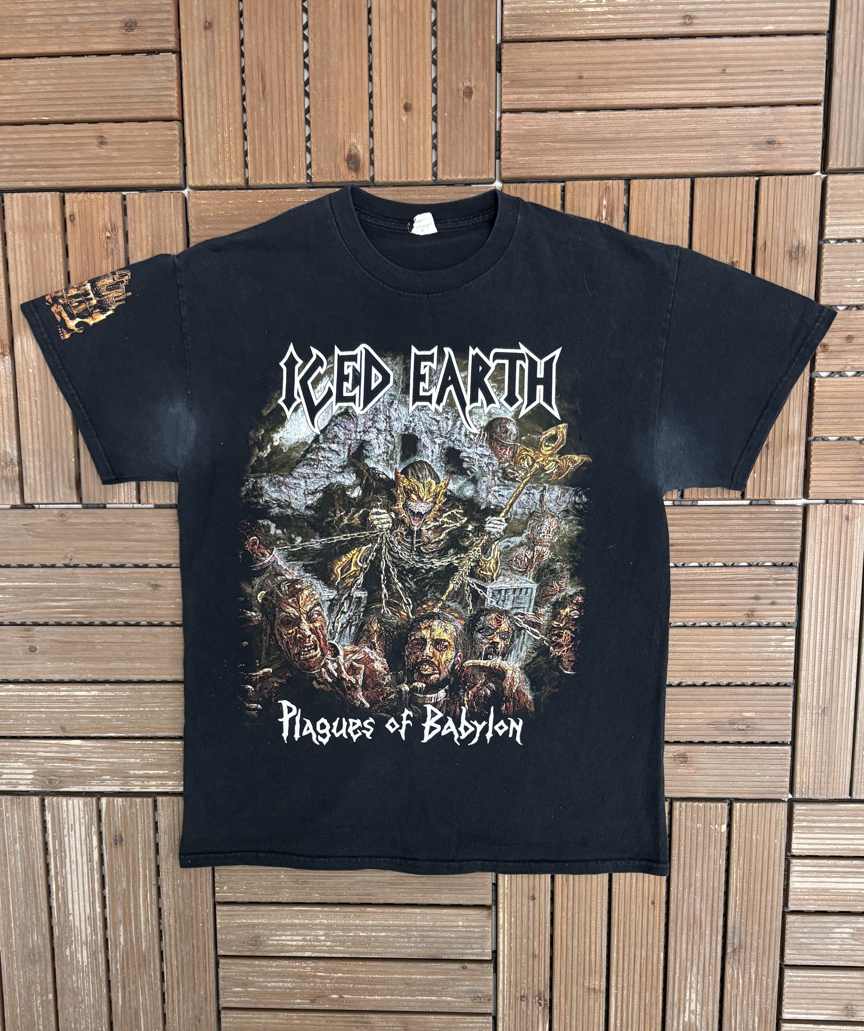 Vintage Iced Earth Plagues of Babylon Vintage Heavy Metal T-Shirt Size US M / EU 48-50 / 2 - 1 Thumbnail