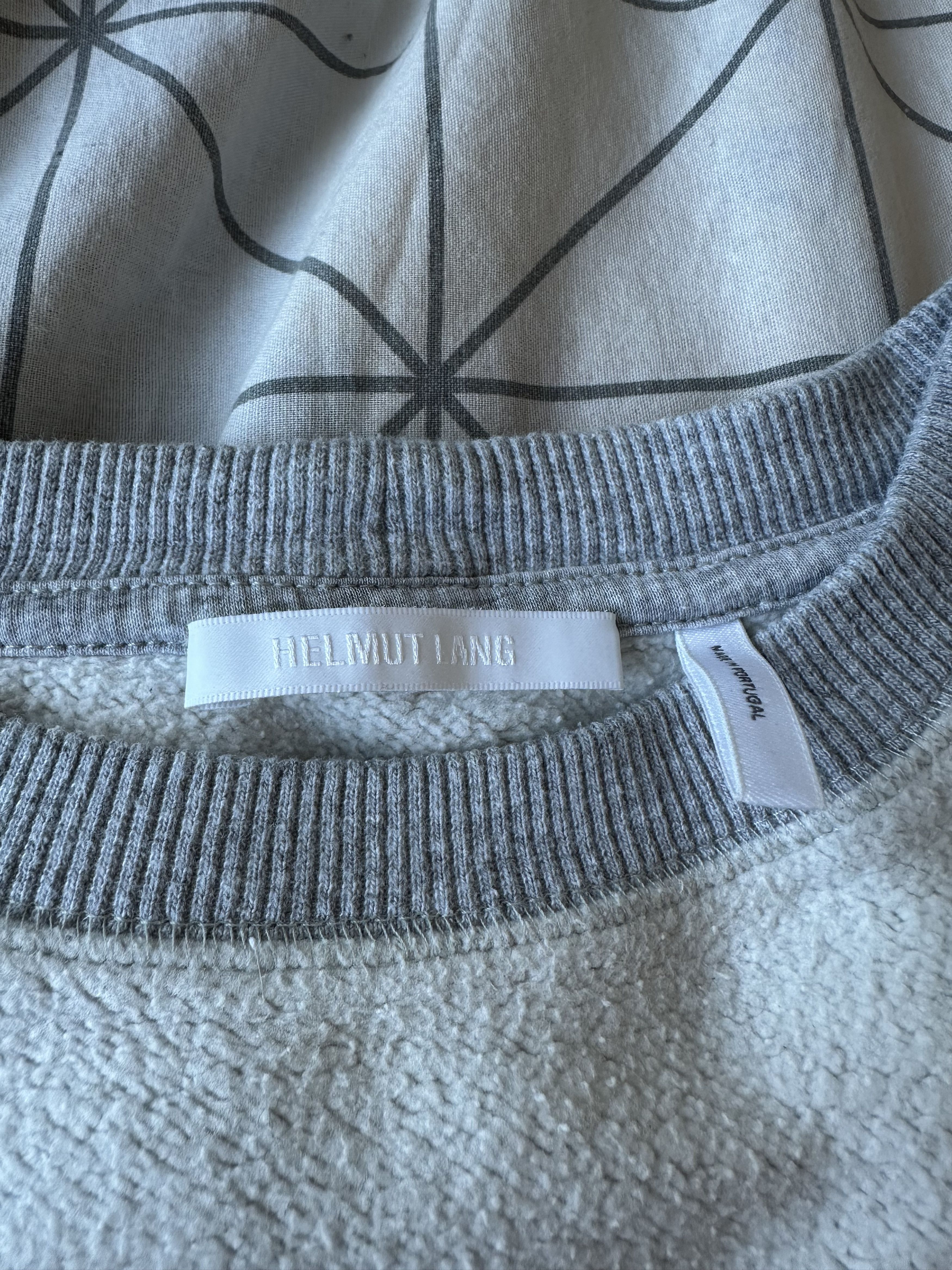 Helmut Lang Helmut Lang Grey & Off White Reverse Colorblock Crewneck Size US XL / EU 56 / 4 - 5 Thumbnail