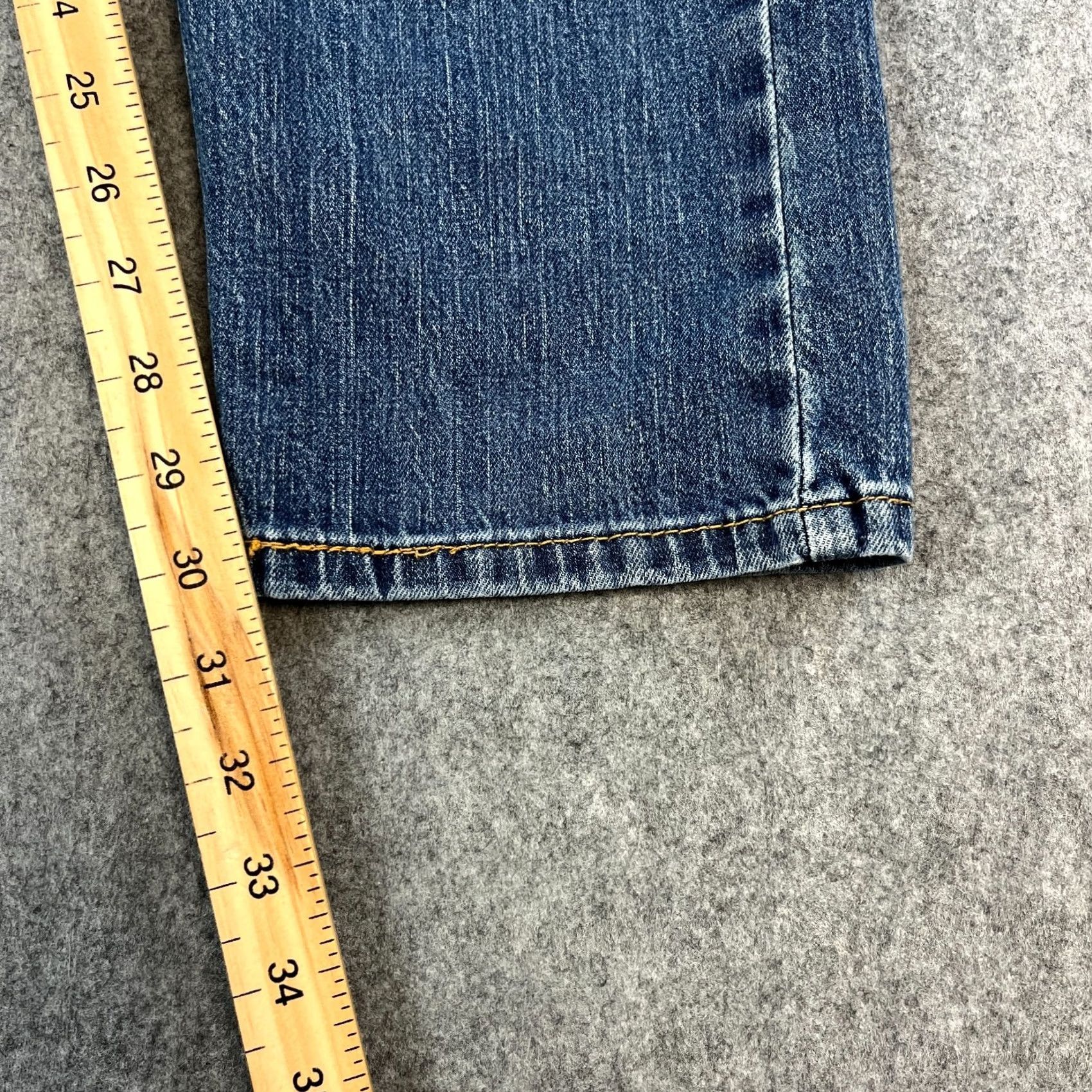 Levi's Levi's Mens Jeans Slim Skinny 34 34 Medium Wash Blue Stretch 502 Zip Fly Jeans Size US 34 / EU 50 - 4 Thumbnail