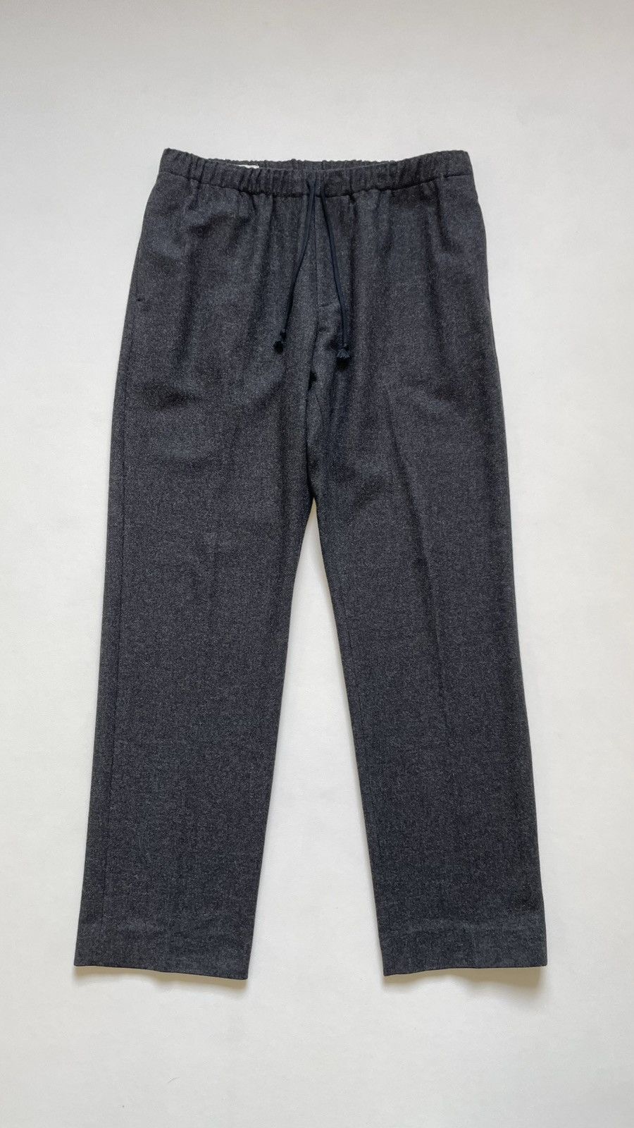 Dries Van Noten Gray Wool Drawstring Waist Trousers Size US 34 / EU 50 - 1 Thumbnail
