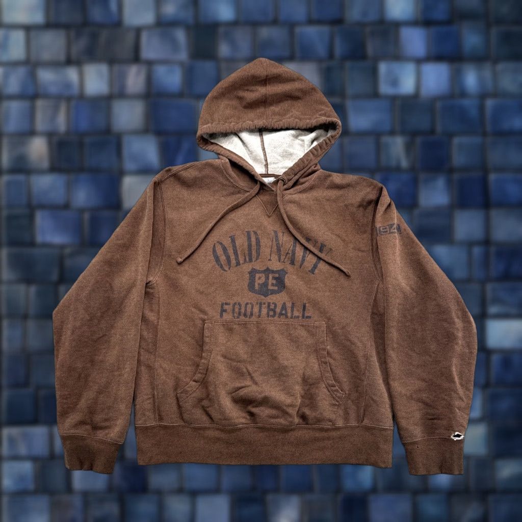 Old Navy VINTAGE Old Navy PE Football Hoodie Sweatshirt Men’s Size S Brown Cotton Knit Logo Hoodie 80s 90s Men Size US S / EU 44-46 / 1 - 1 Thumbnail