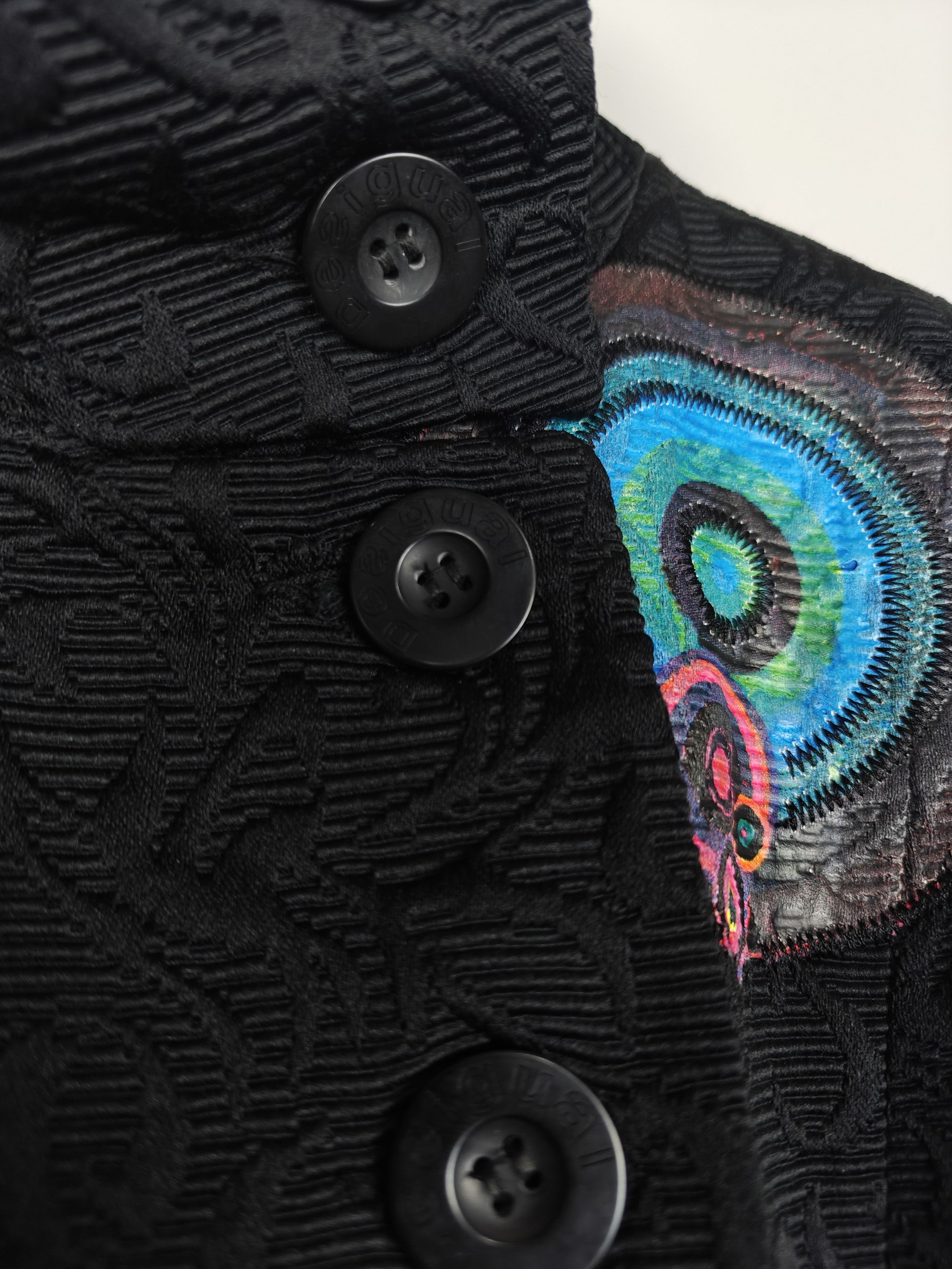 Desigual Desigual Coat Jacket Ornament Black size 38 Size S / US 4 / IT 40 - 7 Thumbnail