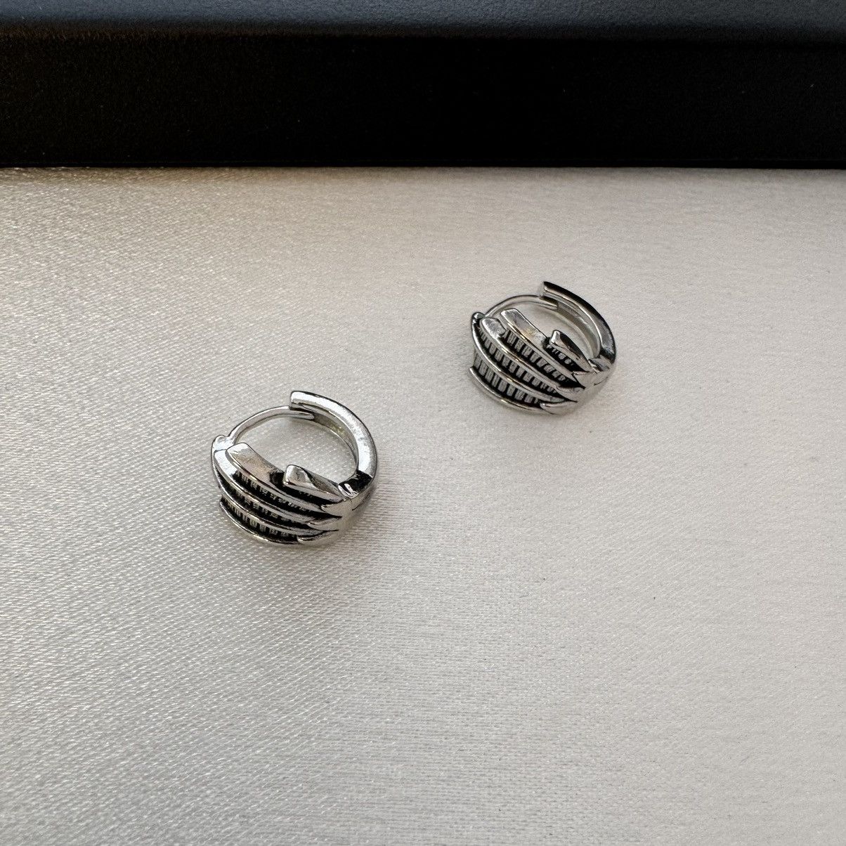 Other 14mm Devil Wings Hoop Earrings for Men Women Size ONE SIZE - 1 Thumbnail