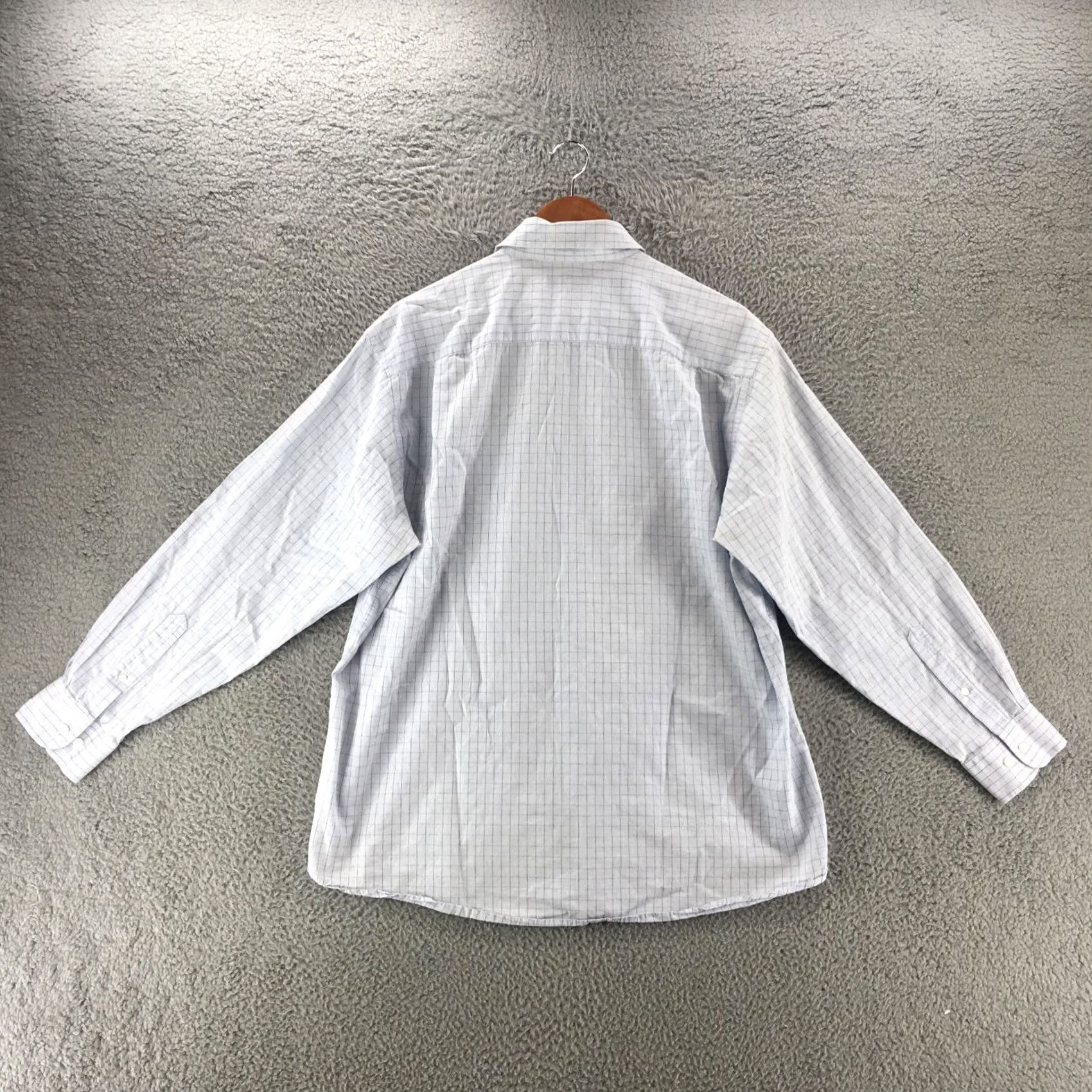 Nautica Nautica Long Sleeve Shirt Top Mens 17 Blue Cotton Button Up Chest Pocket Collar Top Size US XL / EU 56 / 4 - 7 Thumbnail