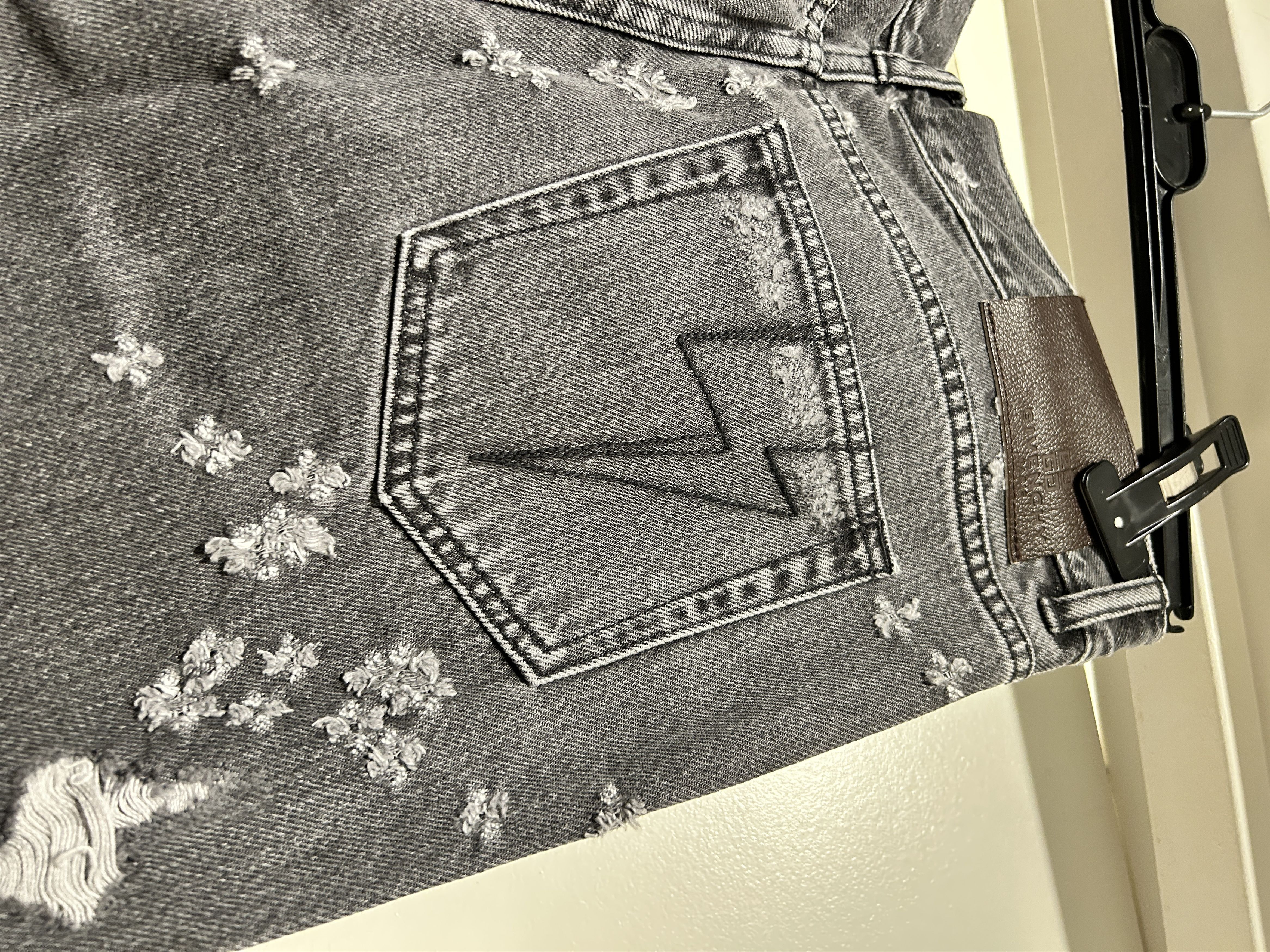 Givenchy medium grey denim jeans trouser holes skinny distressed Size US 30 / EU 46 - 8 Thumbnail