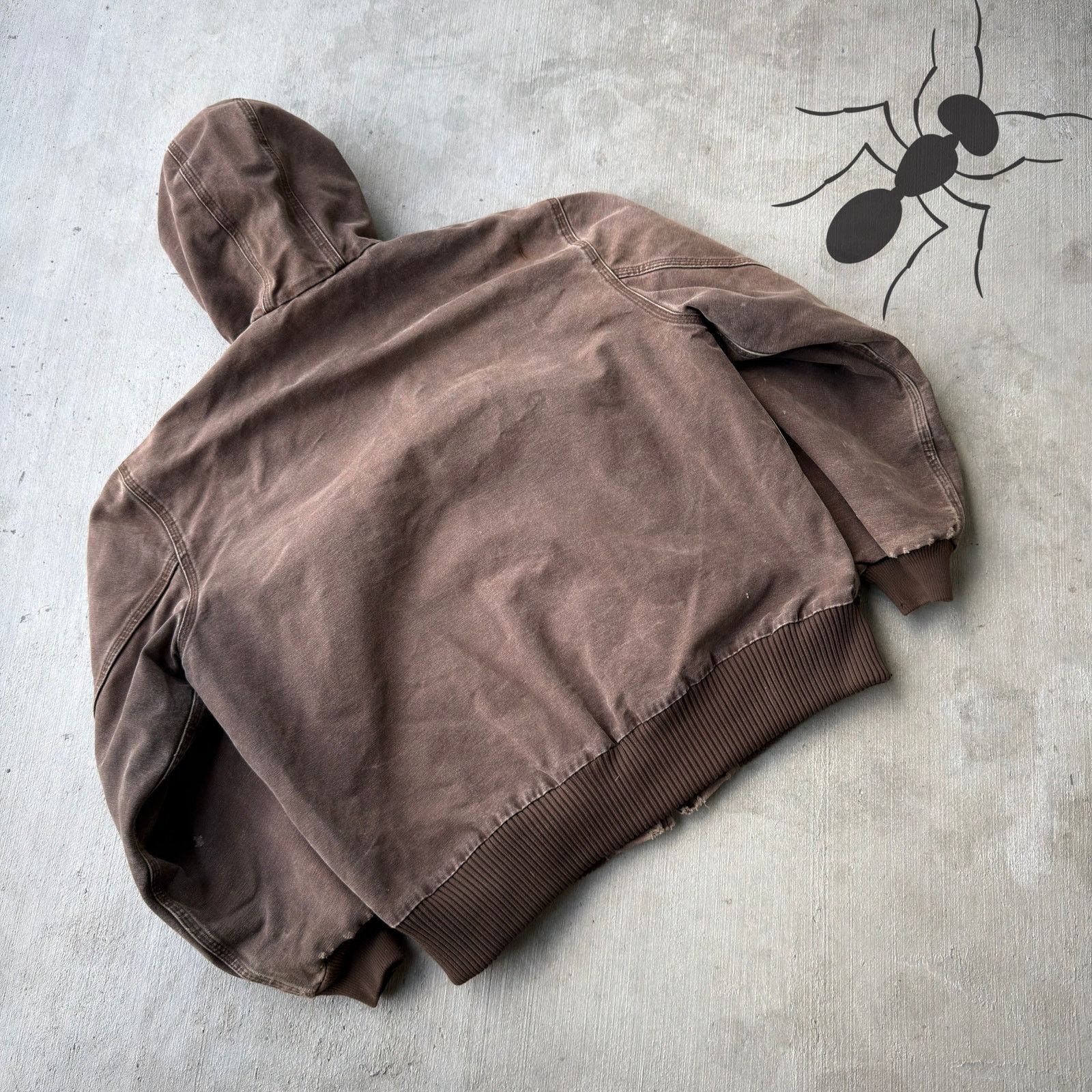 Carhartt × Vintage Carhartt J130 DKB brown hooded work wear vest Size US L / EU 52-54 / 3 - 6 Thumbnail