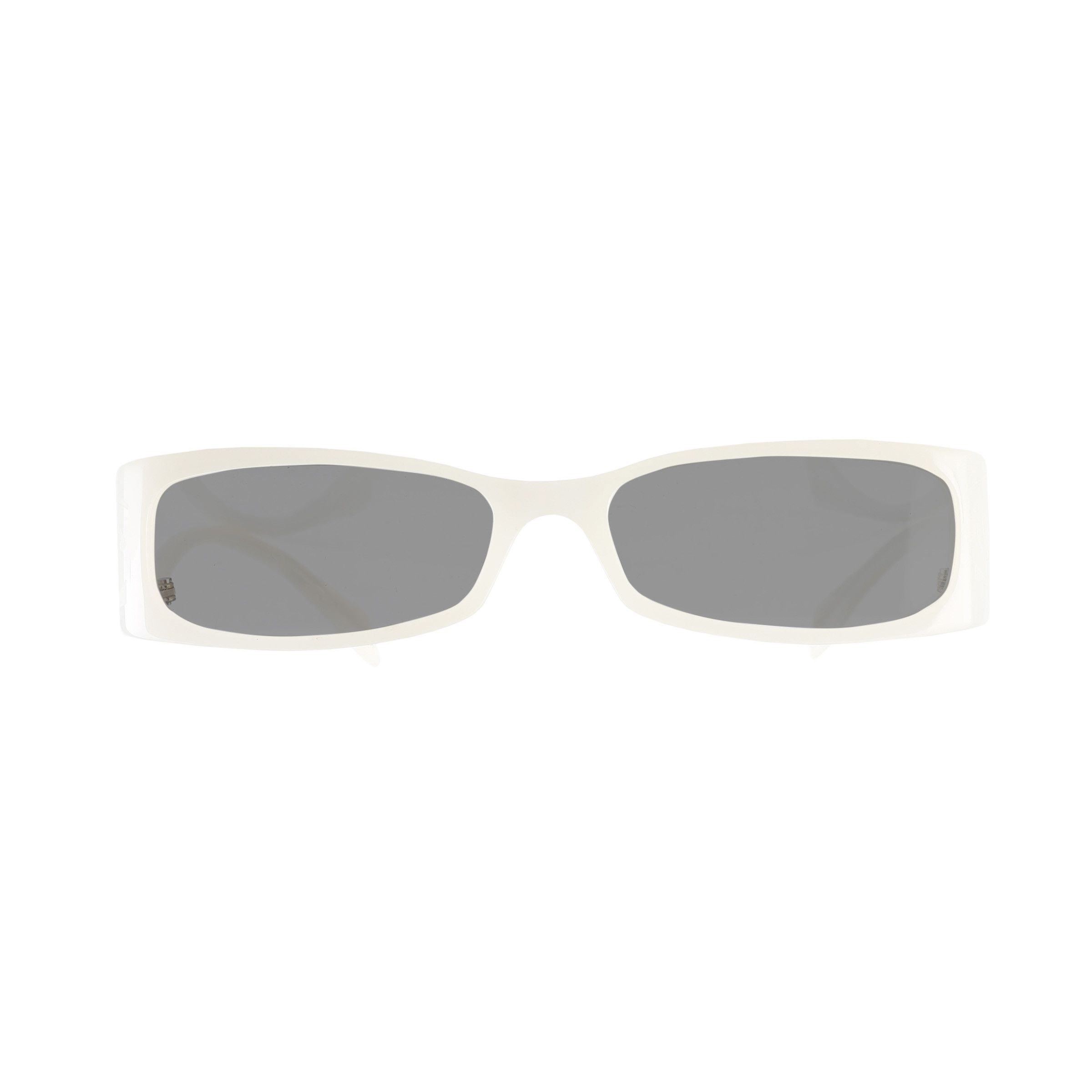 Alexander McQueen Alexander McQueen '90s Milky White Flat Sunglasses Size ONE SIZE - 2 Thumbnail