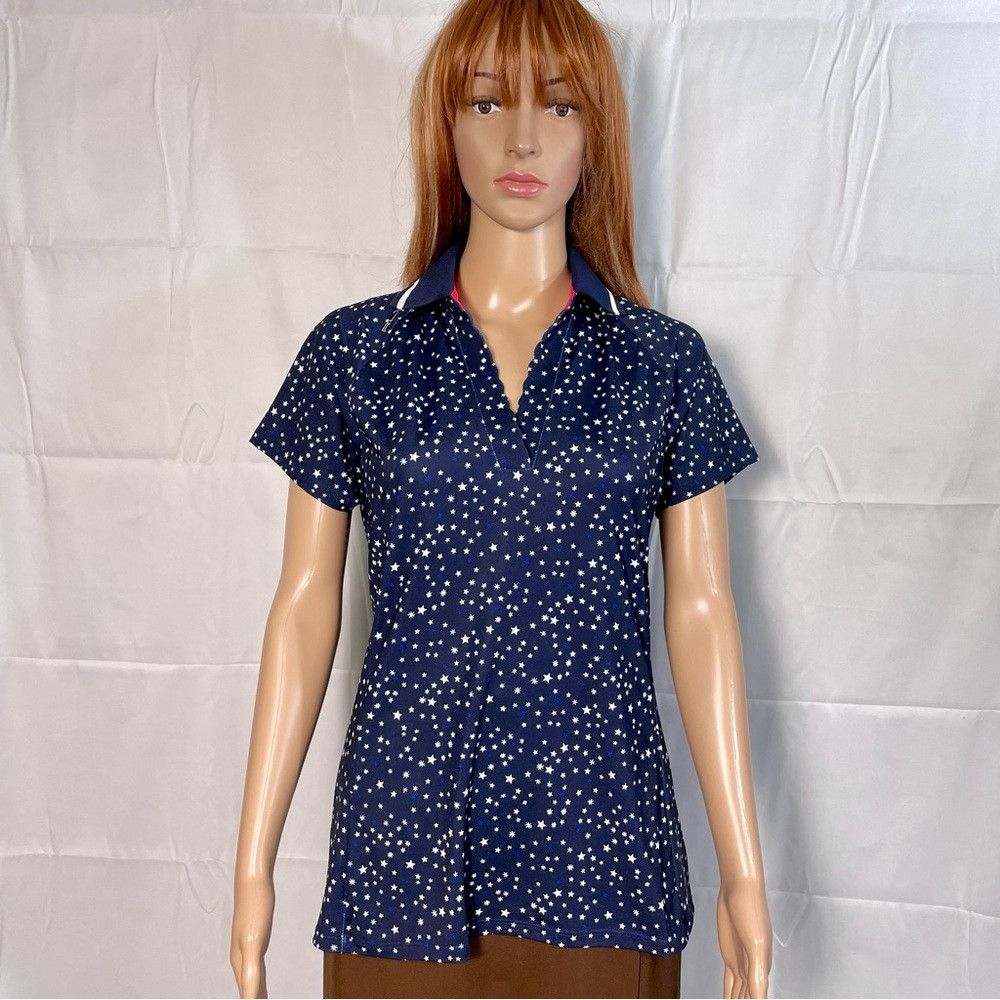 Ralph Lauren NWT New $115 RLX Ralph Lauren Navy Nigh Stars Airflow V-Nec Size M / US 6-8 / IT 42-44 - 2 Thumbnail