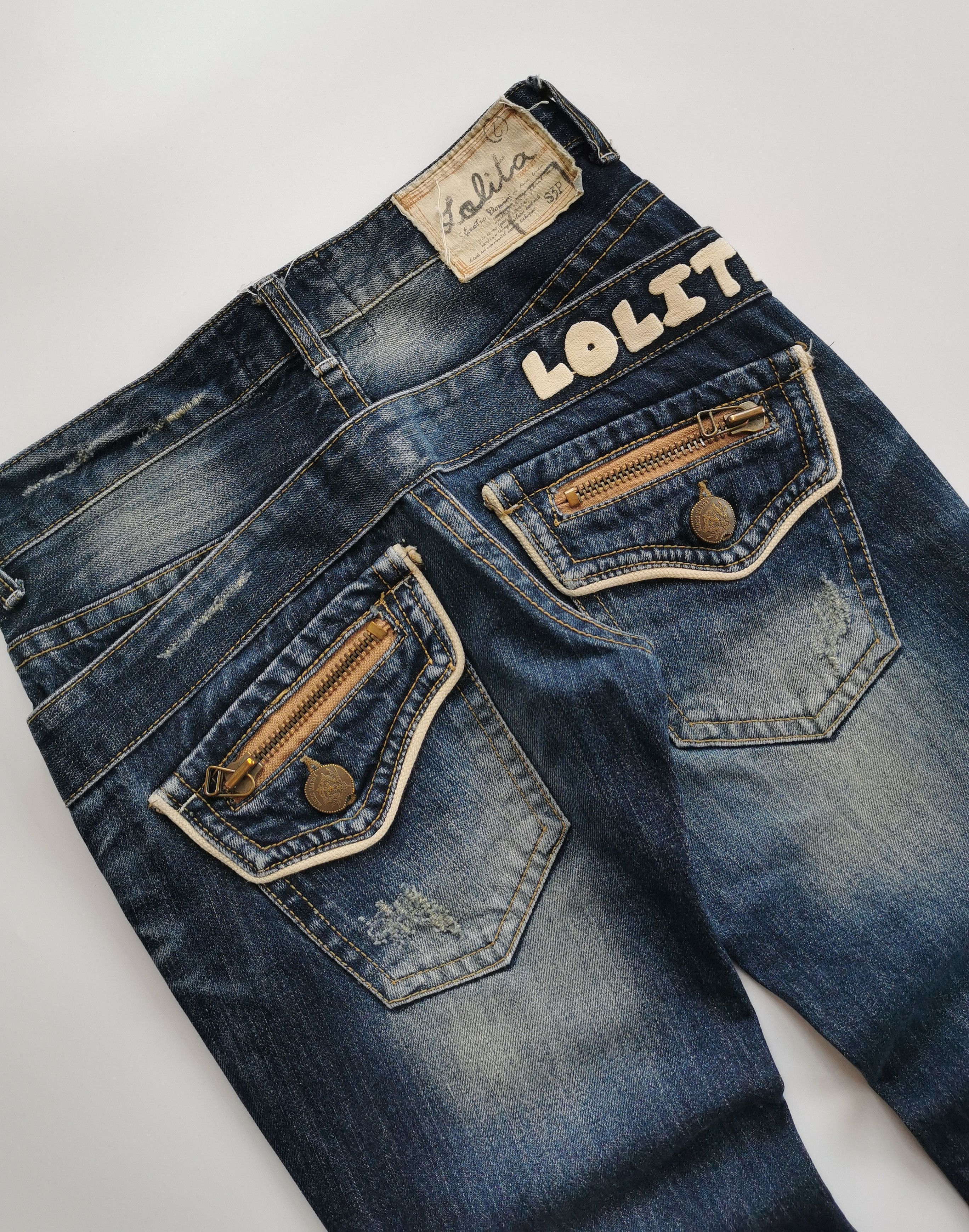 Japanese Brand Lolita Double Waist Back Madefaker Rare Jeans Size US 29 - 6 Thumbnail