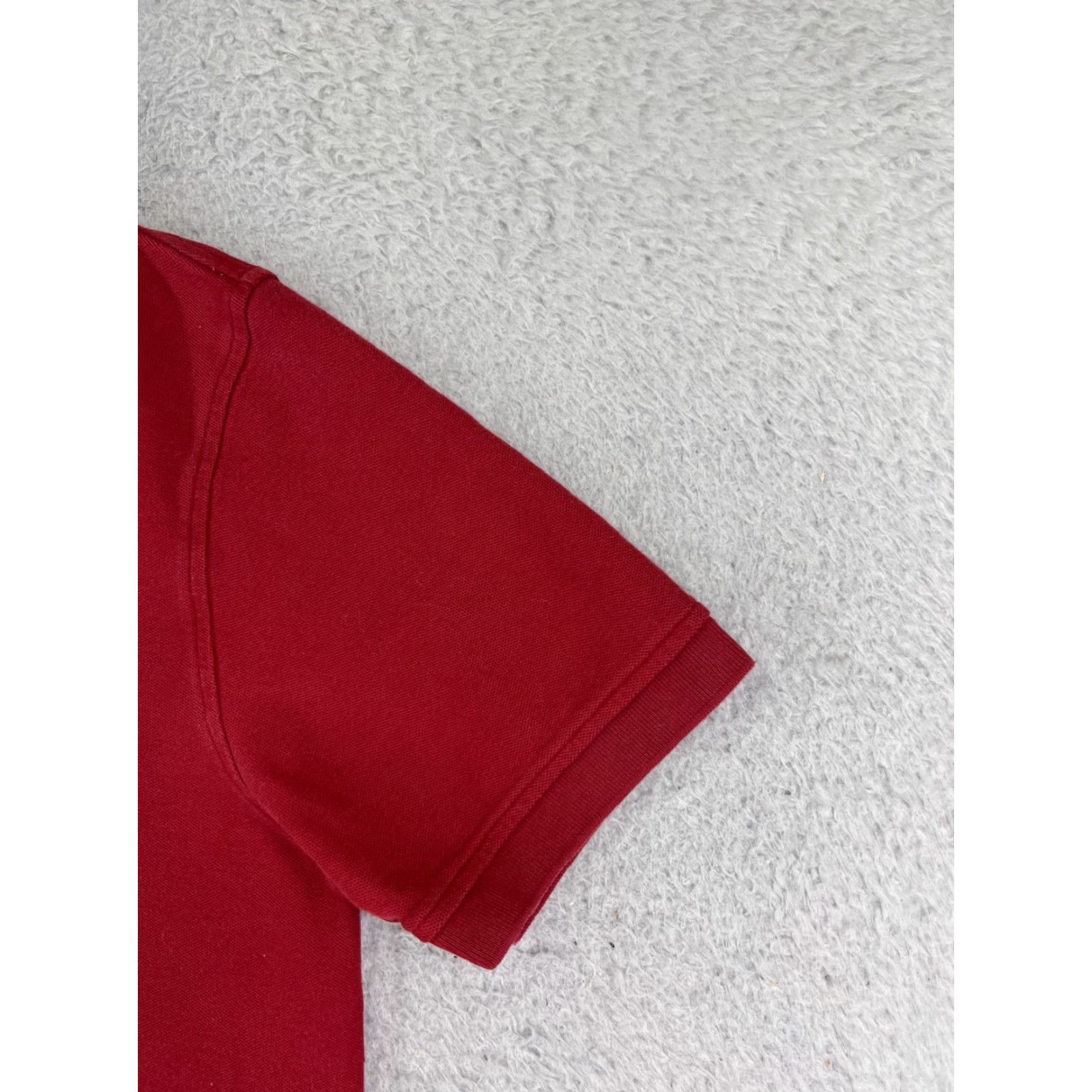 Tommy Hilfiger VINTAGE Tommy Hilfiger Polo Shirt Men Red 100% Cotton Knit Golf Polo Short Sleeve Adult Large Size US L / EU 52-54 / 3 - 2 Thumbnail