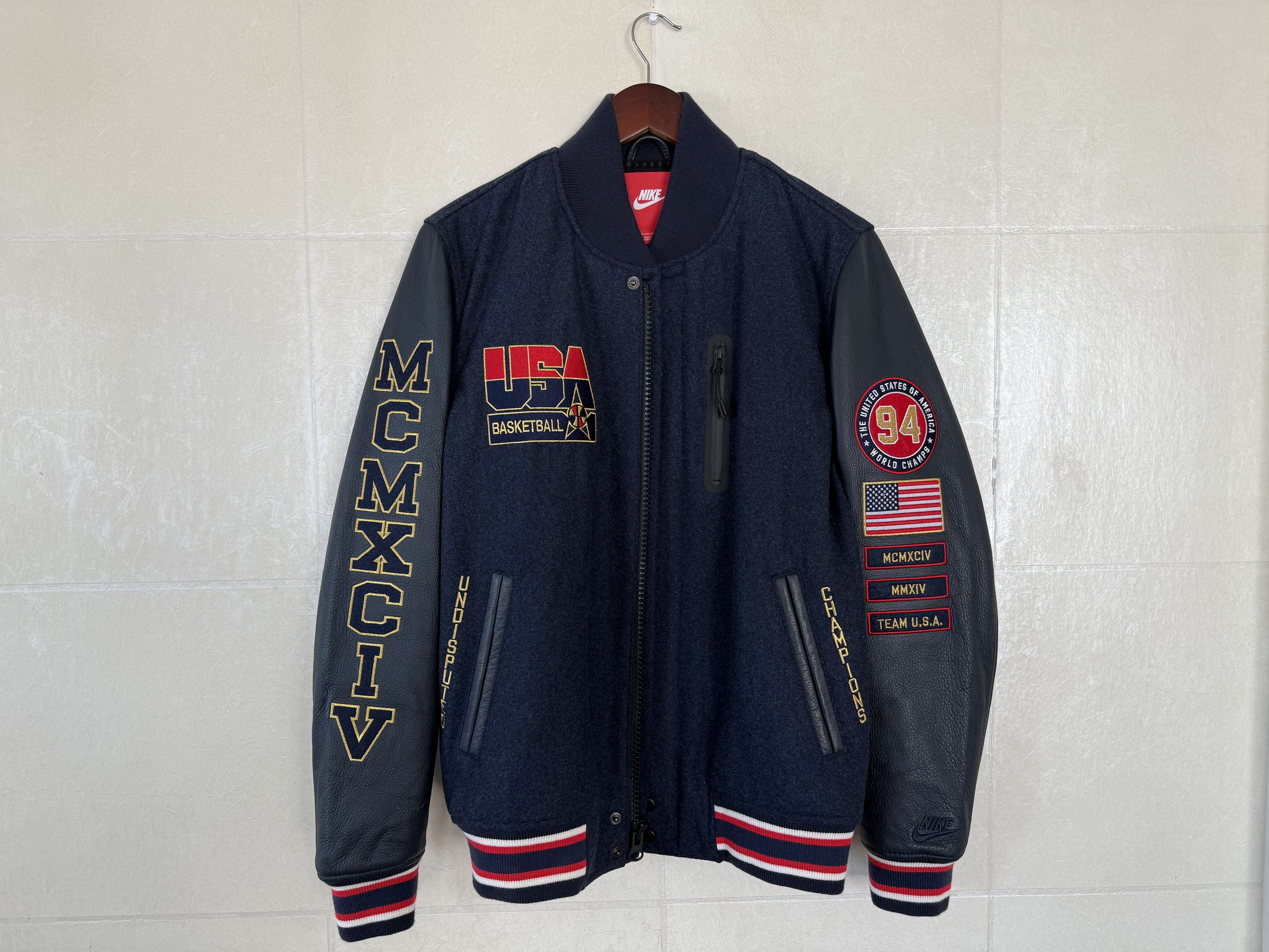Nike Nike Team USA 1994 Olympic Basketball Leather Varsity Jacket Size US M / EU 48-50 / 2 - 1 Thumbnail