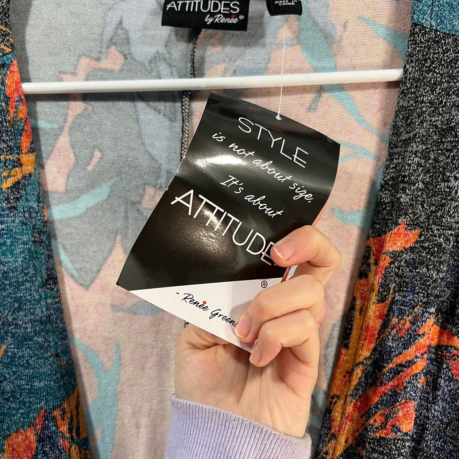 Other Attitudes by Renee Global Illusions Casknit Cocoon Size XL / US 12-14 / IT 48-50 - 5 Thumbnail