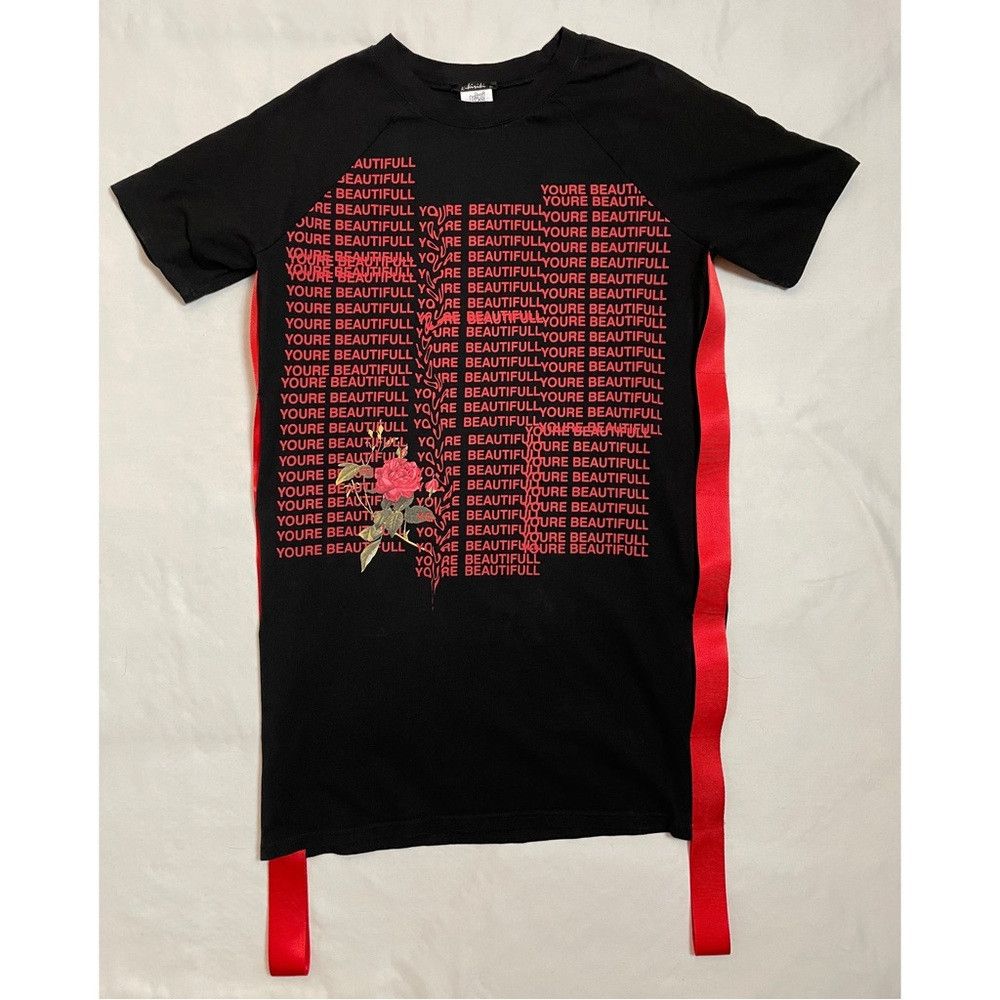 Other Kikiriki You are Beautiful Black T-Shirt Cotton Dress Size Size M / US 6-8 / IT 42-44 - 5 Thumbnail