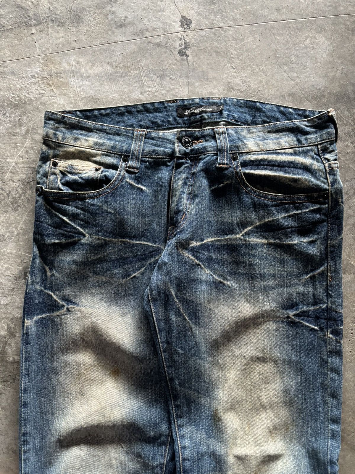 Hysteric Glamour × If Six Was Nine × Japanese Brand ROOT THREE STYLE JAPANESE DENIM rusty washed mud PUNK GRUNGE Size US 35 - 2 Thumbnail