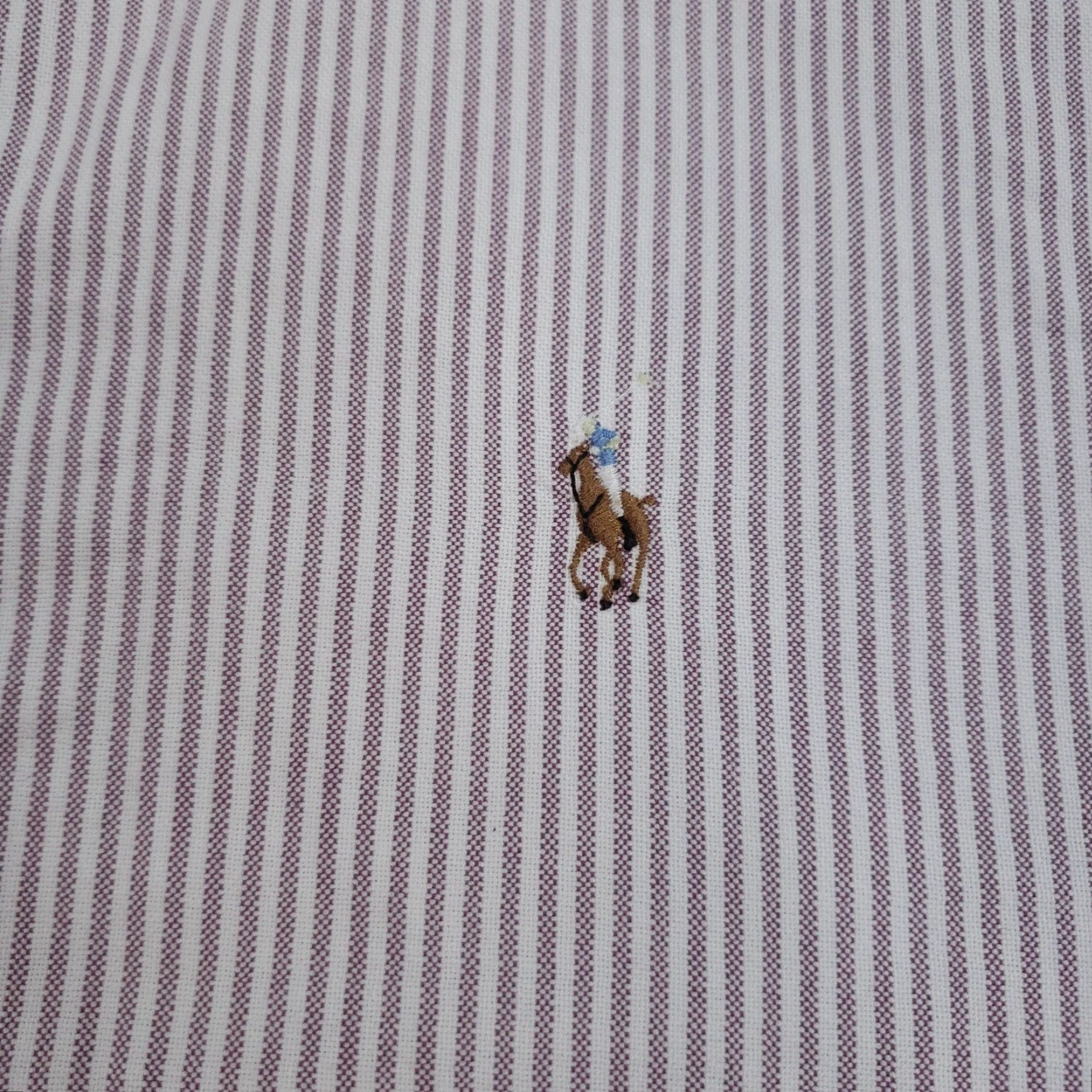 Ralph Lauren Ralph Lauren Button Down Shirt Mens 17-35 White Red Striped Heavyweight Cotton Shirt Size US XL / EU 56 / 4 - 6 Thumbnail