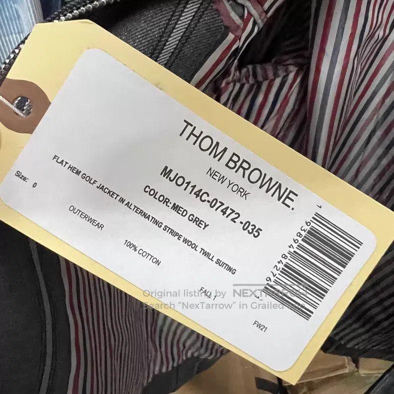 Thom Browne Thom Browne Gray Striped Jacket Size US XS / EU 42 / 0 - 6 Thumbnail