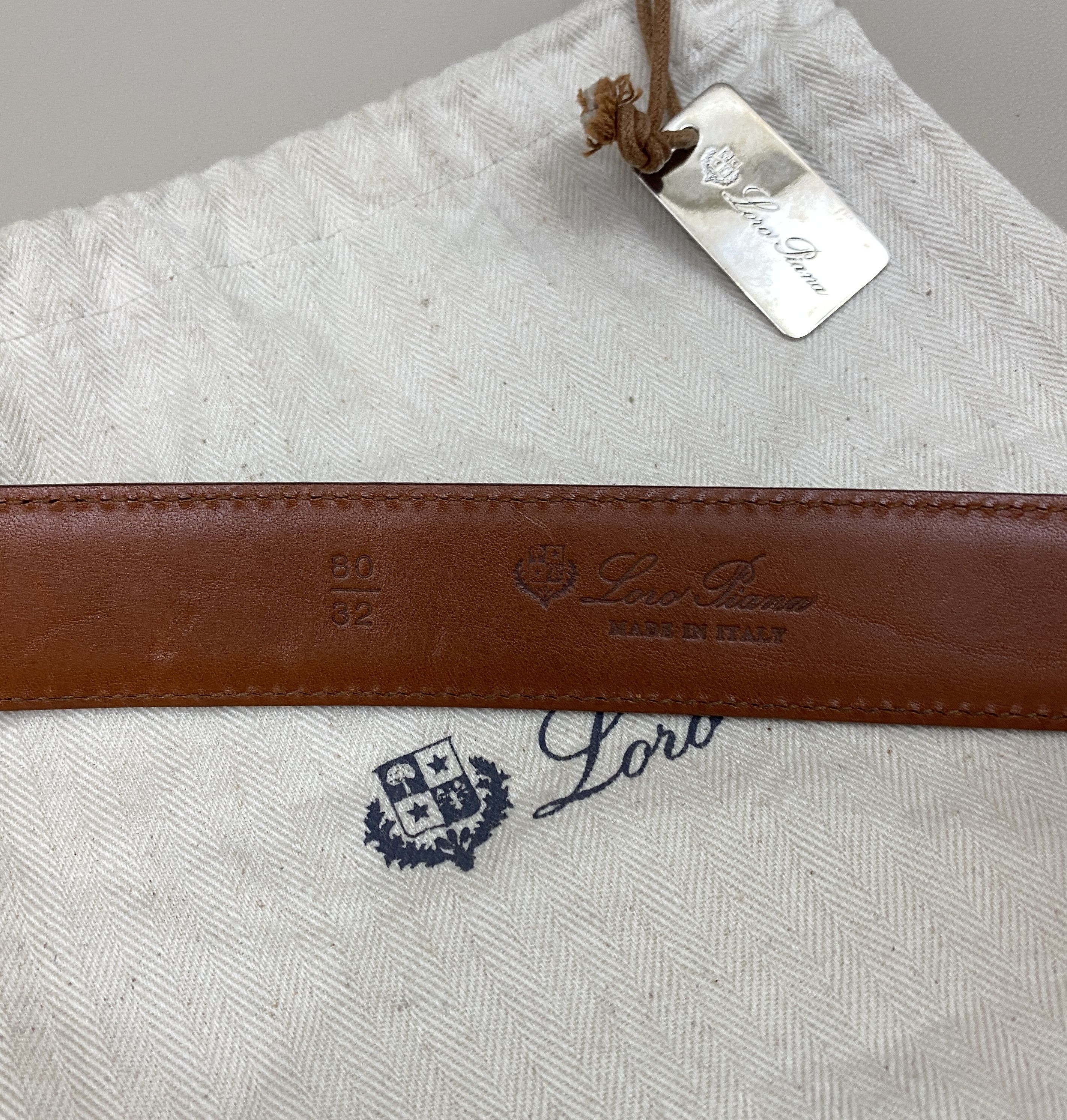 Leather LORO PIANA Alsavel Classic Leather Belt Brown Size 80/32 Size ONE SIZE - 5 Thumbnail