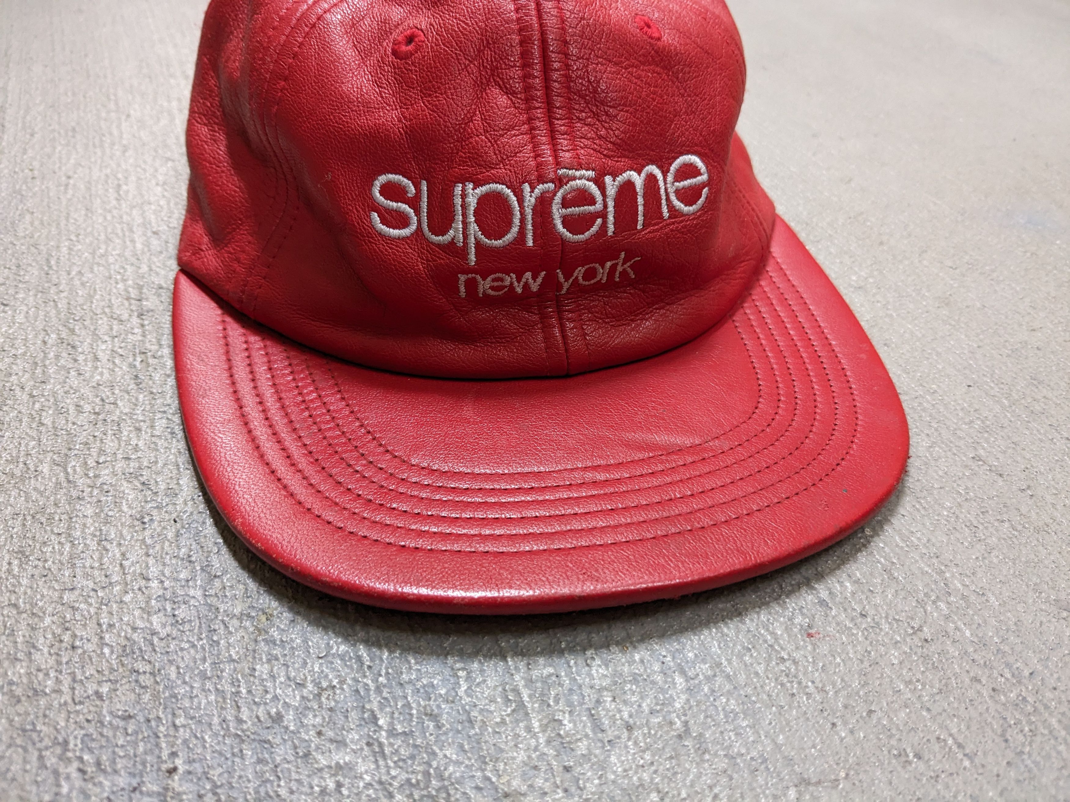 Supreme - Leather Classic Logo 6-Panel