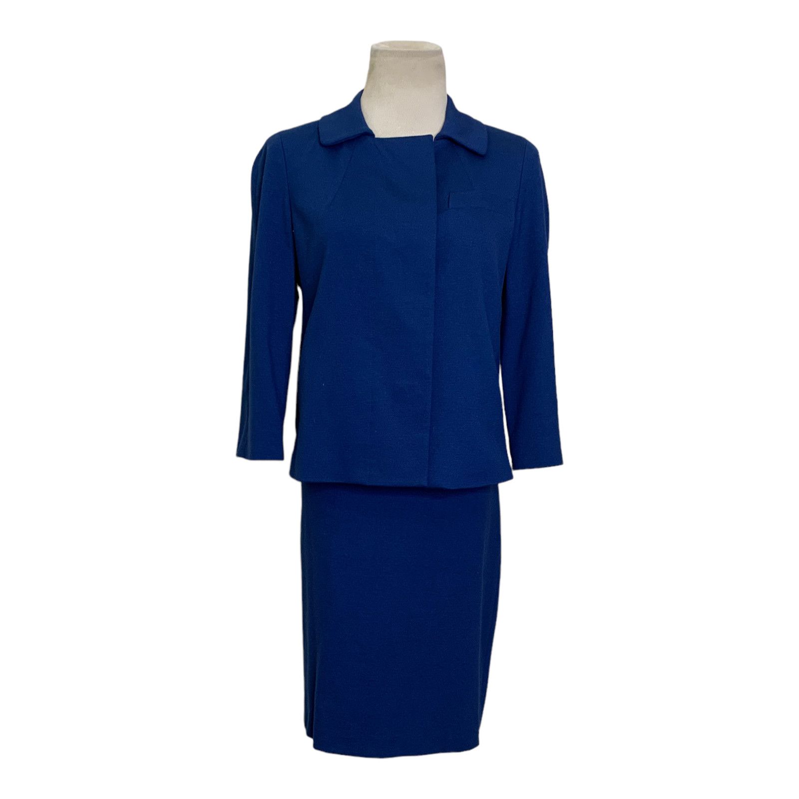 Talbots Talbots blue power suit set blazer is 4P skirt is 6P Size S / US 4 / IT 40 - 1 Thumbnail