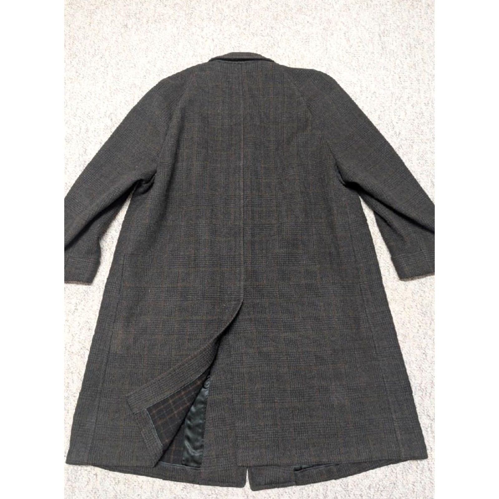 Hart Schaffner Marx VINTAGE USA made 1950s OVERCOAT Hart Schaffner Marx WOOL brown plaid 2XL Coat Men 48 Long Tuscan Velour Vintage Size US XXL / EU 58 / 5 - 2 Thumbnail