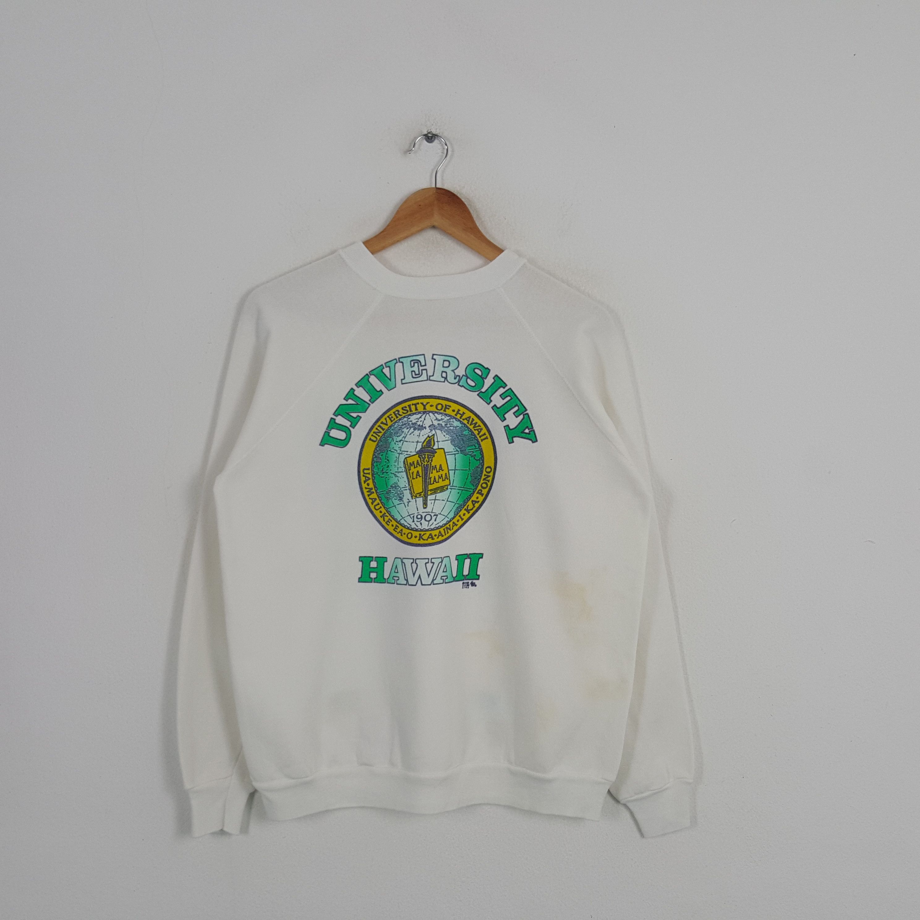 Vintage Vintage 90's University Of Hawai Promotion Sweatshirt Size US M / EU 48-50 / 2 - 1 Thumbnail