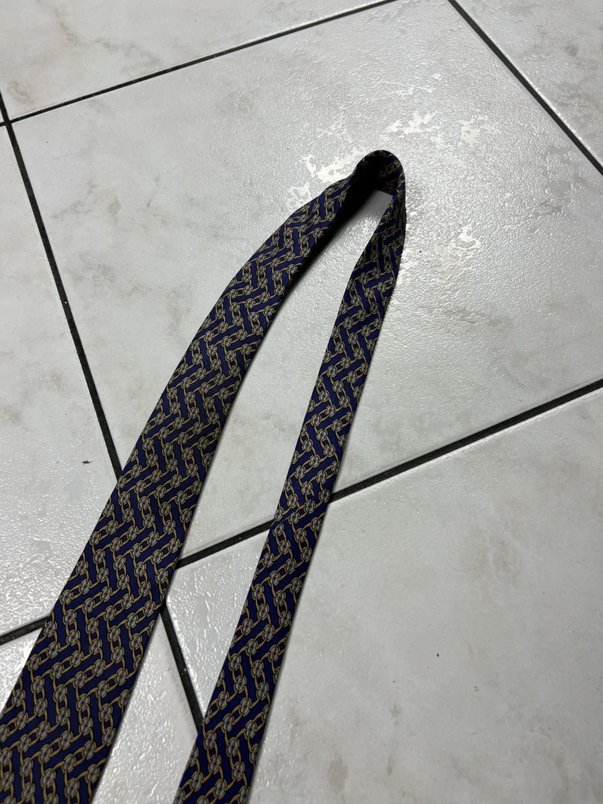 Hermes Vintage Hermes Paris silk tie monogram 7267 MA Size ONE SIZE - 8 Thumbnail