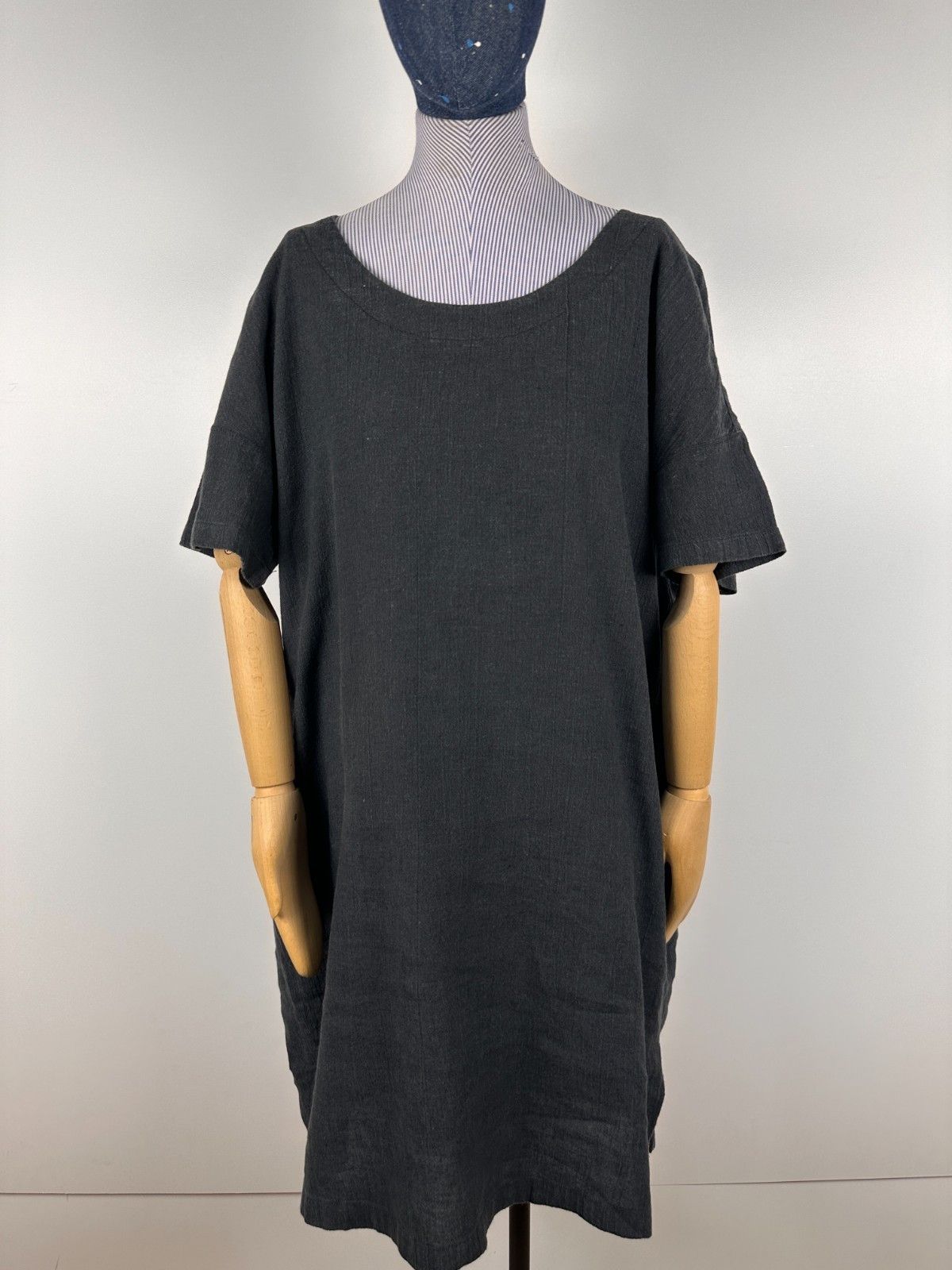 Other Poetry Light Grey Linen Shift Dress Pockets Size US12 Size XL / US 12-14 / IT 48-50 - 1 Thumbnail