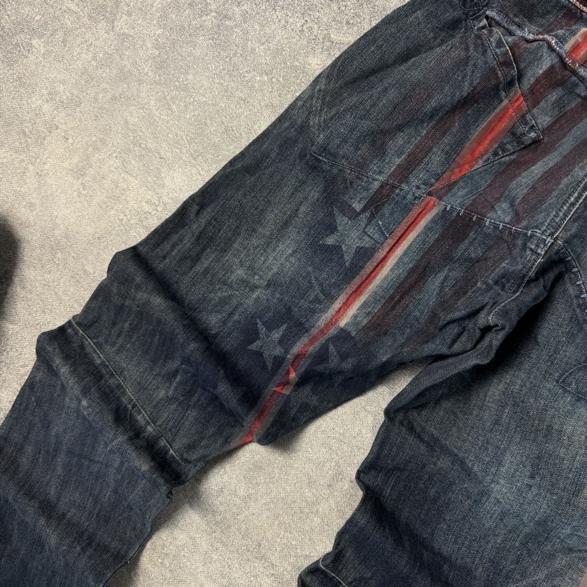 Marithe + Francois Girbaud Vintage Marithe Francois Girbaud Y2K Star Striped Jeans Size 28" / US 6 / IT 42 - 5 Thumbnail