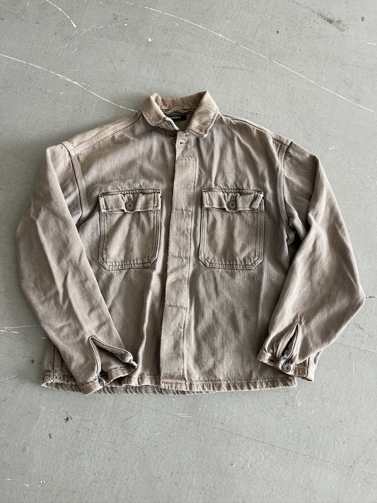 Yeezy Yeezy Season 6 Denim Work Jacket (unisex) Size US S / EU 44-46 / 1 - 1 Thumbnail