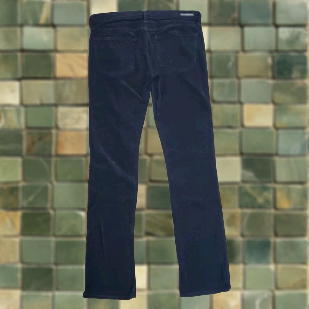 Citizens Of Humanity Citizens of Humanity Ava Womens Sz 32 Black Corduroy Low Rise Straight Jeans 5-Pocket Slim Stretch Regular Inseam 32 N/A Size 24" / US 00 / IT 34 - 1 Thumbnail