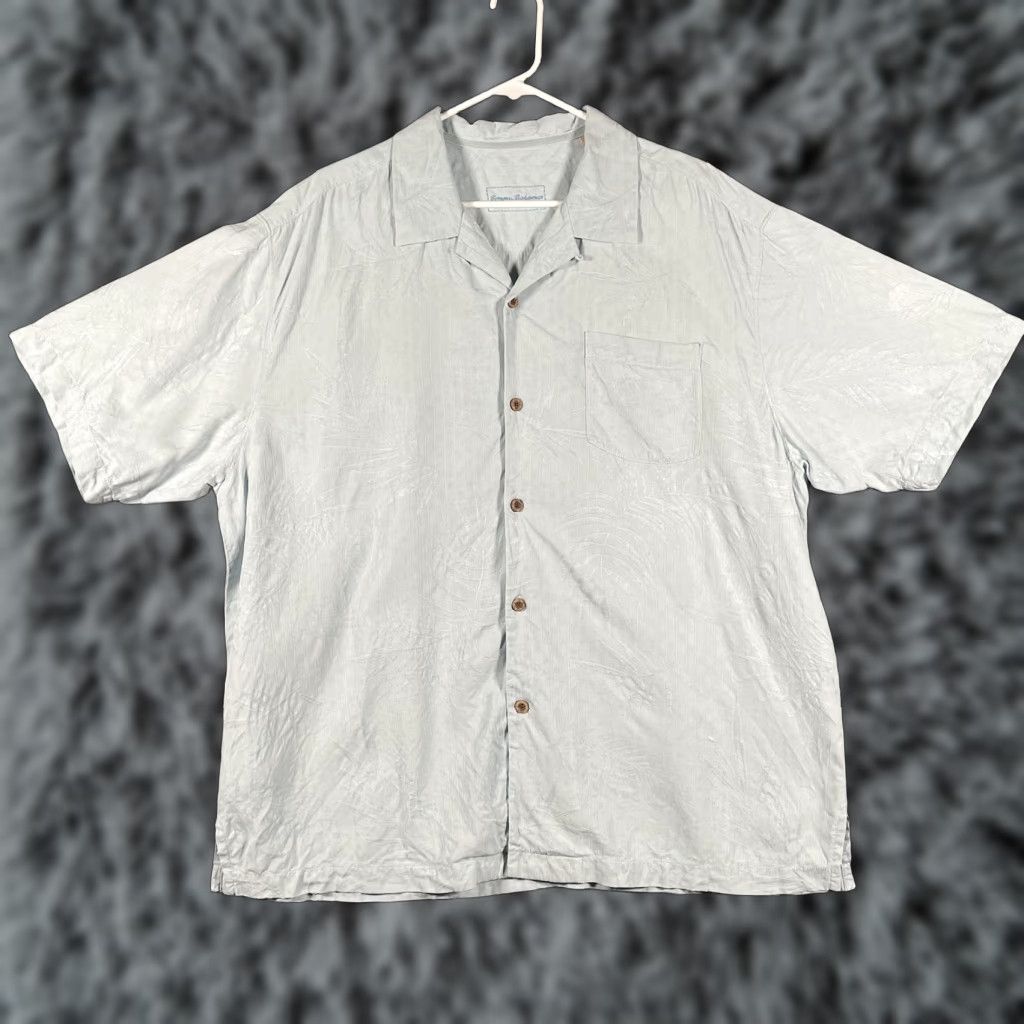 Tommy Bahama Tommy Bahama Shirt Mens XL Blue Silk Jacquard Hawaiian Camp Button Up Casual Size US XL / EU 56 / 4 - 1 Thumbnail