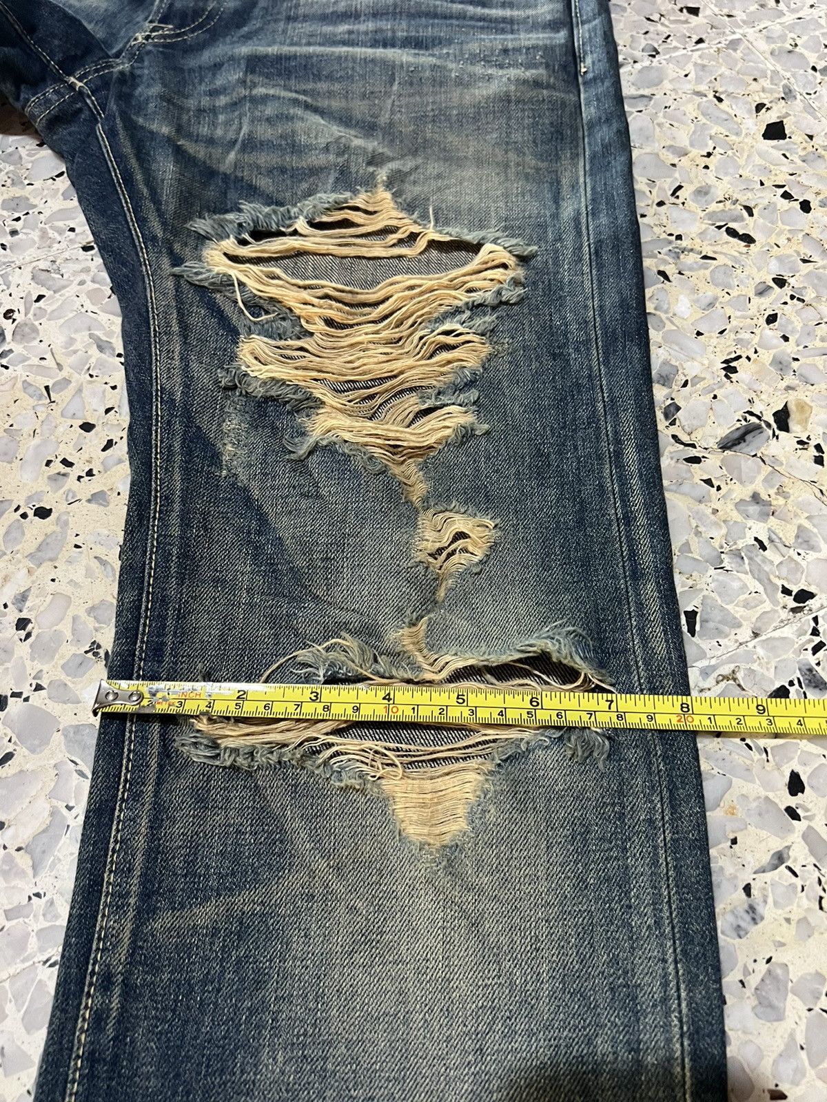 Japanese Brand GLAMB JAPANESE DISTRESSED DENIM JEANS Size US 34 / EU 50 - 18 Thumbnail
