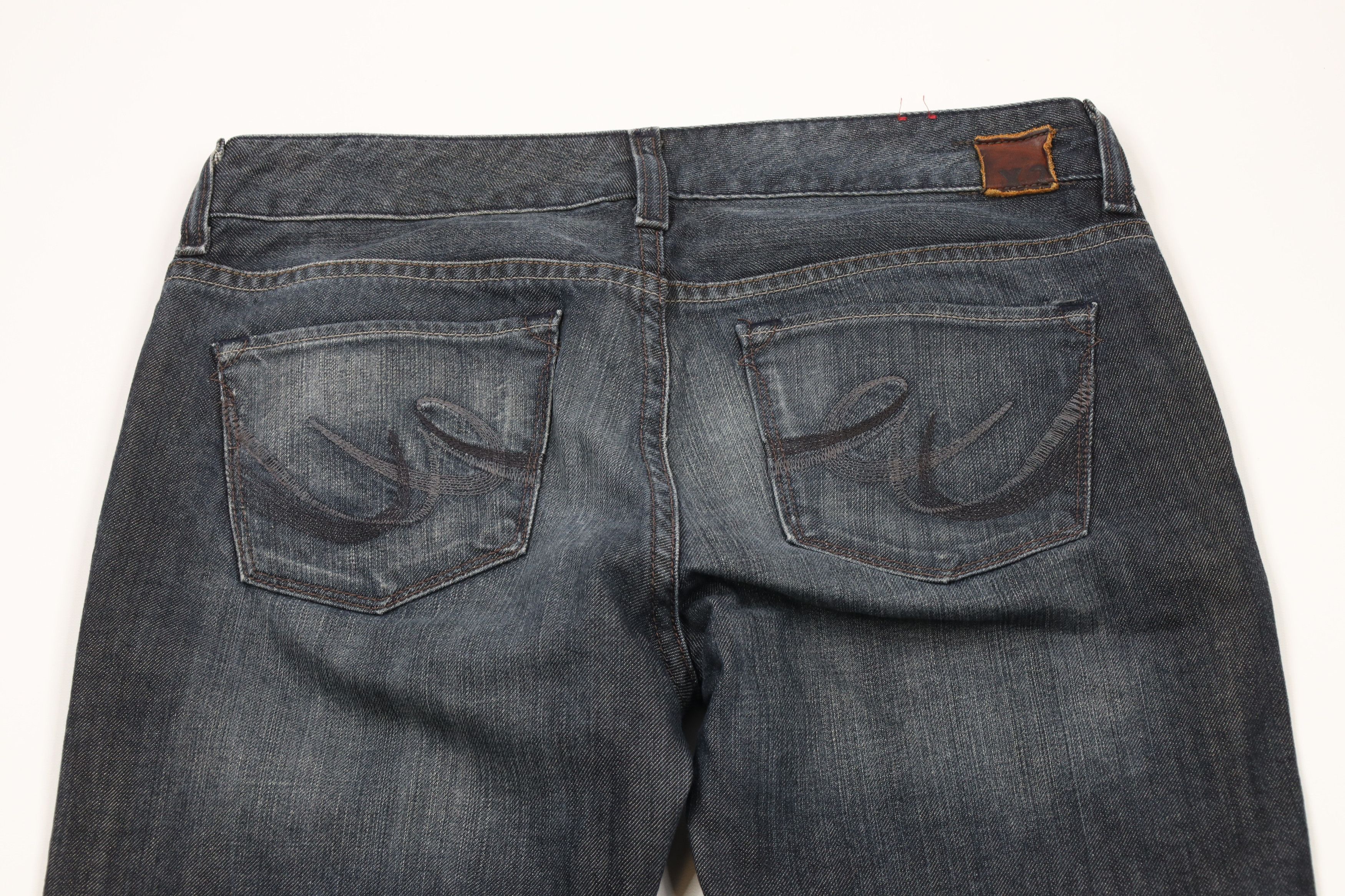Express × Vintage Vintage Y2K Express X2 Full Leg Flared Stretch Denim Jeans Size 30" / US 8 / IT 44 - 10 Thumbnail