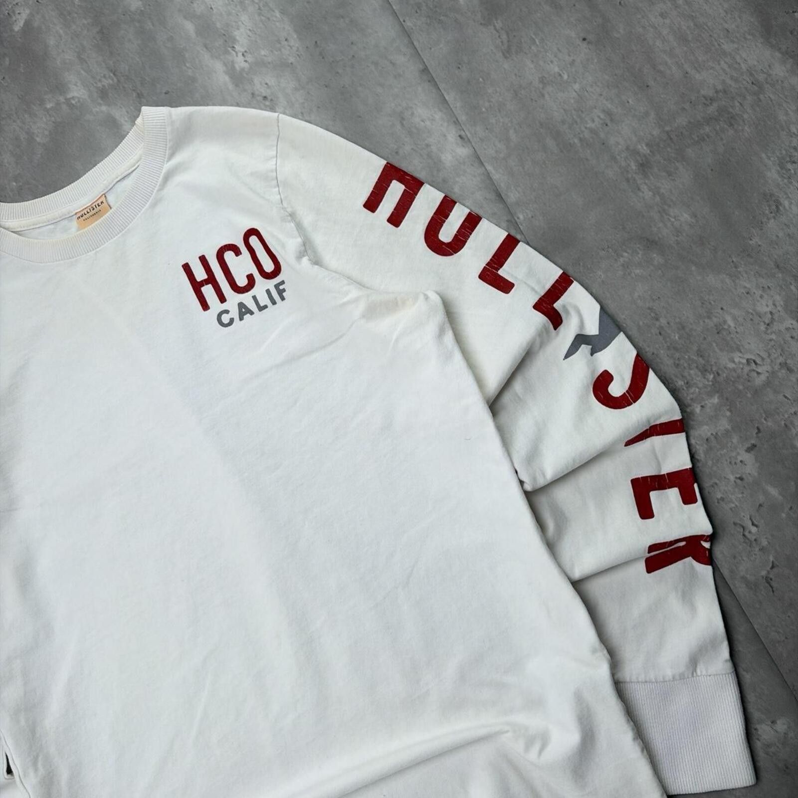 Other Y2K White Hollister Surf Grunge Distressed Long Sleeve Shirt Size US S / EU 44-46 / 1 - 4 Thumbnail