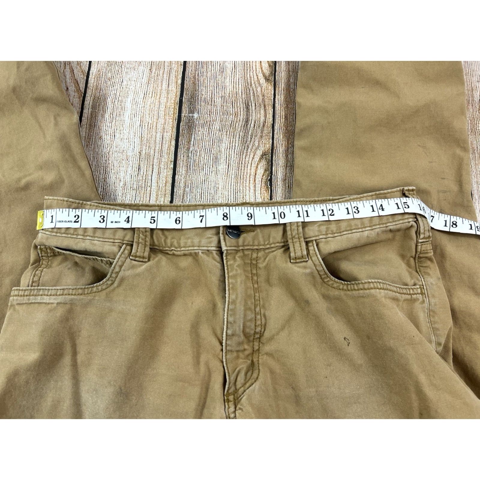 Carhartt Carhartt Mens Pants Canvas 5 Pocket Relaxed Fit Carpenter Work Pant Tan 32x30 Waist 32 Inseam 30 Brown Size US 32 / EU 48 - 6 Thumbnail