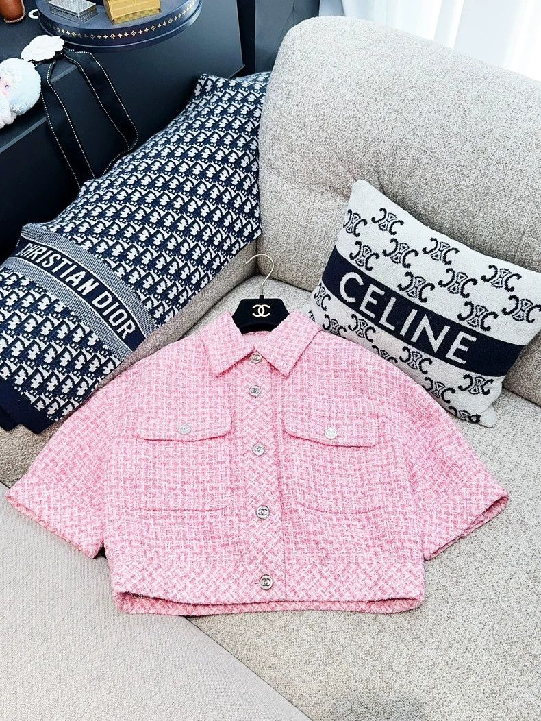 Chanel Chanel 23P pink braided short jacket Size XS / US 0-2 / IT 36-38 - 1 Thumbnail