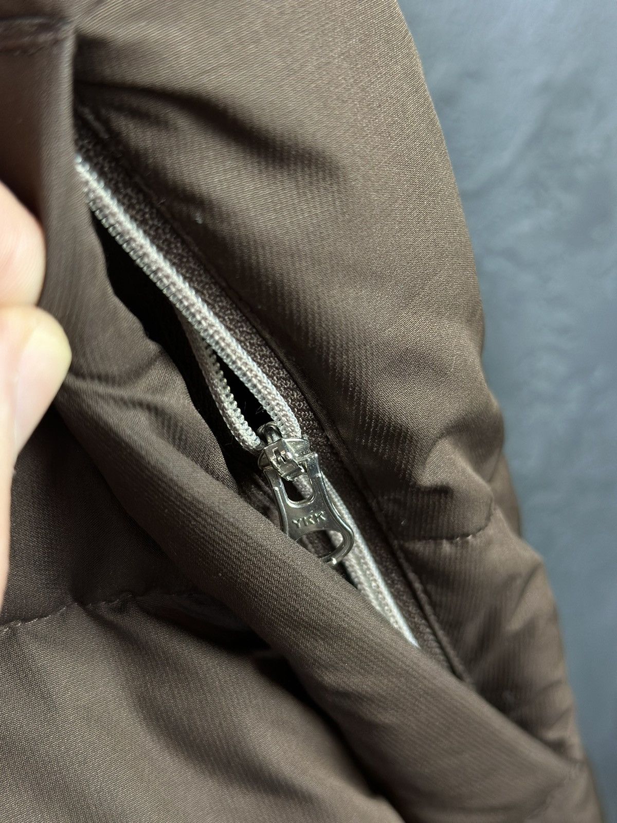 Nike × Vintage Vintage NIKE Brown Down Long Puffer Drill Jacket Swoosh Size US XS / EU 42 / 0 - 8 Thumbnail