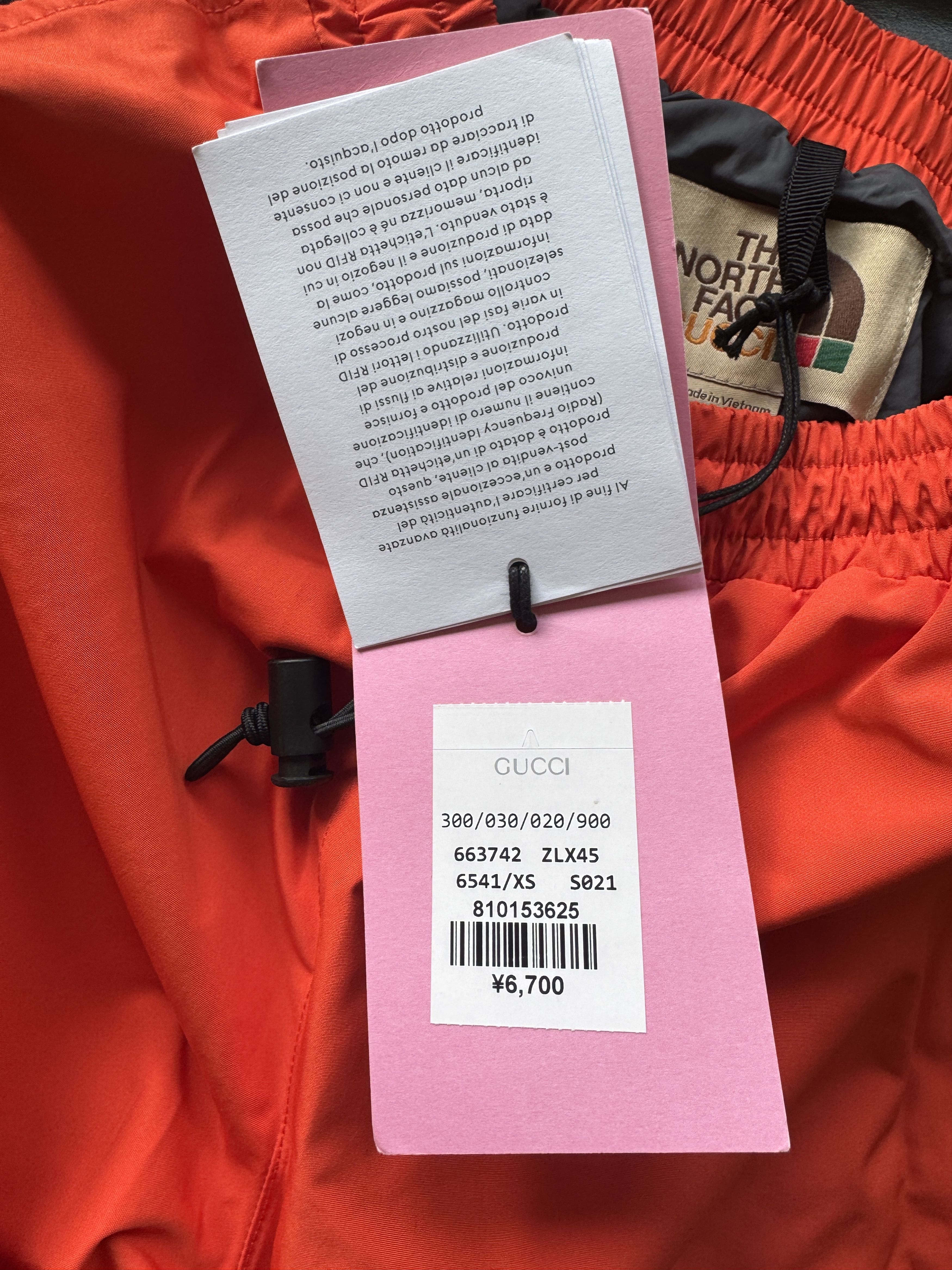 Gucci × The North Face Nylon Track Pants Orange/Black Size US 27 - 17 Thumbnail